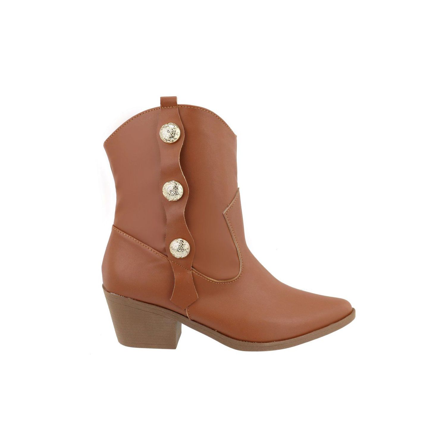 Bota Damers Feminina Western Boton Lateral - DAMERS