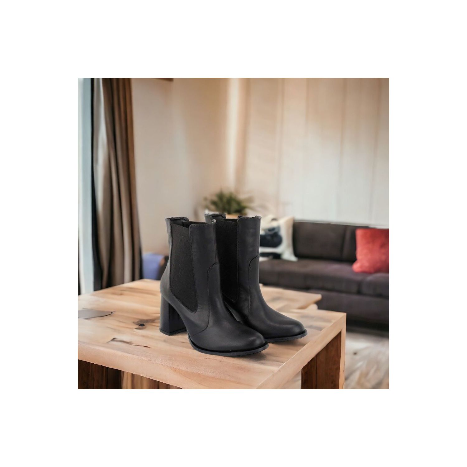 Bota Damers Feminina Salto Confort Elástico Lateral 
