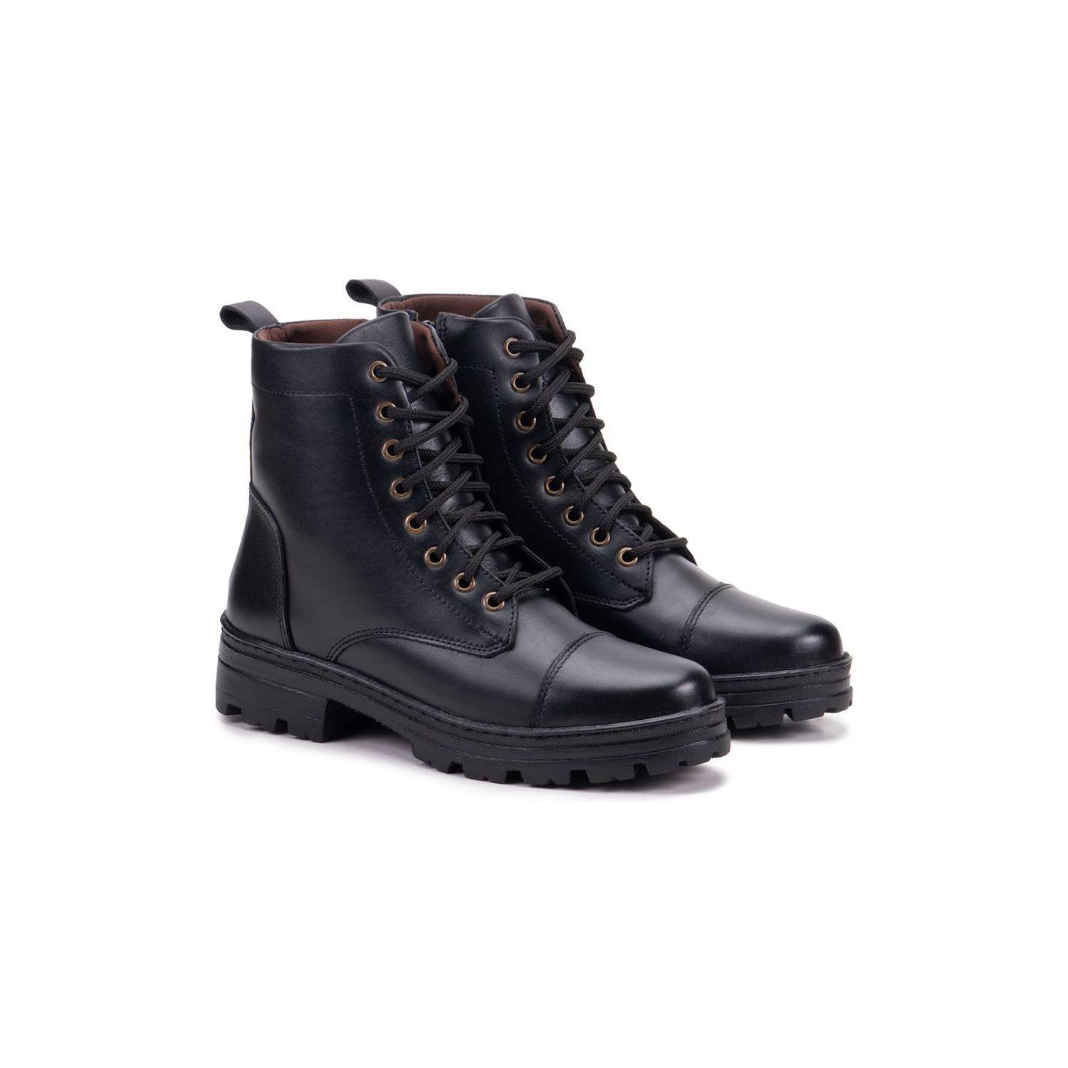 Bota Damers Feminina de Couro Legítimo Cano Curto
