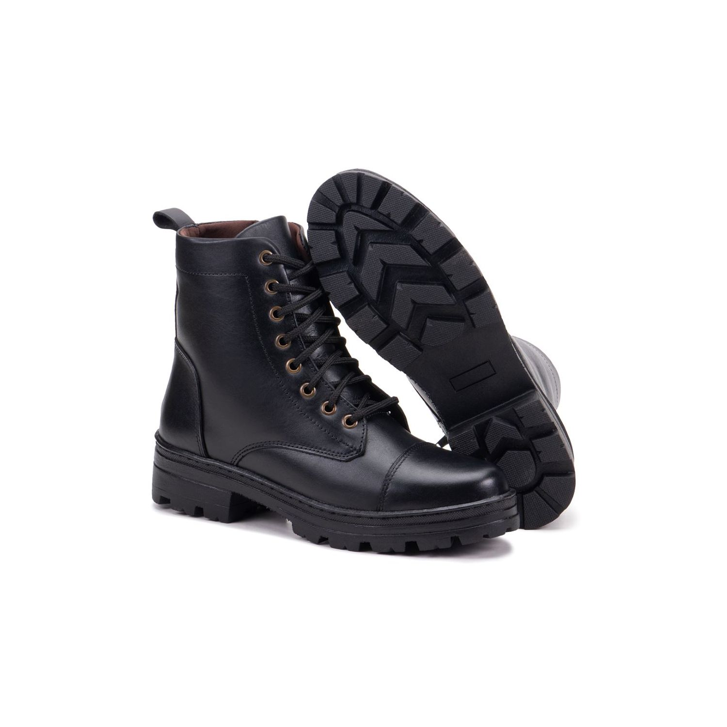 Bota Damers Feminina de Couro Legítimo Cano Curto