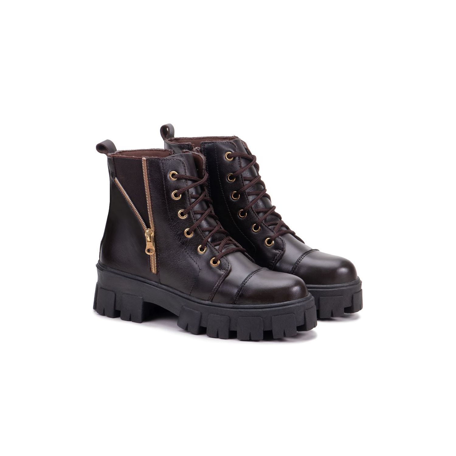 Bota Damers Feminina de Couro Legítimo Cano Curto