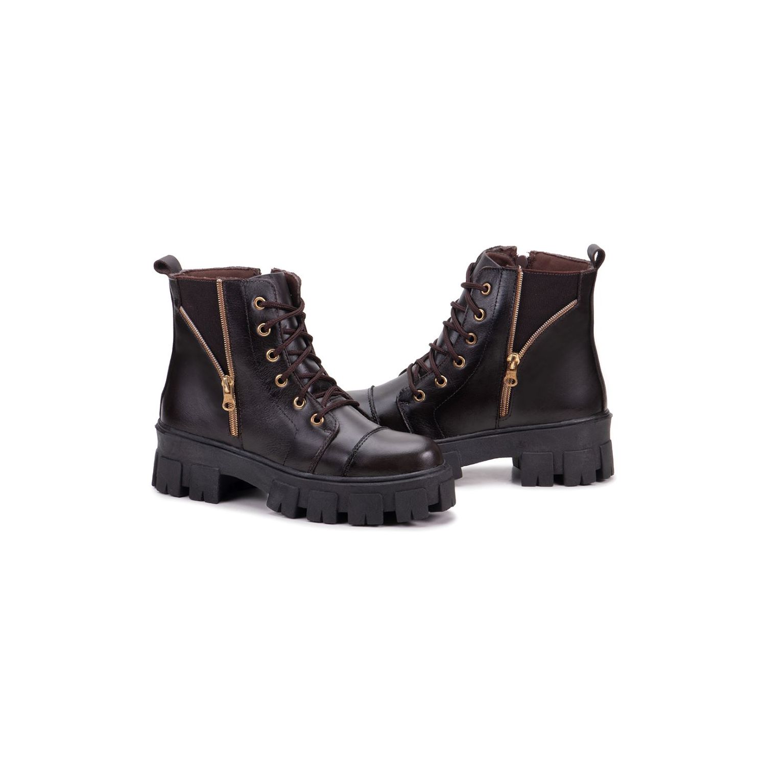 Bota Damers Feminina de Couro Legítimo Cano Curto