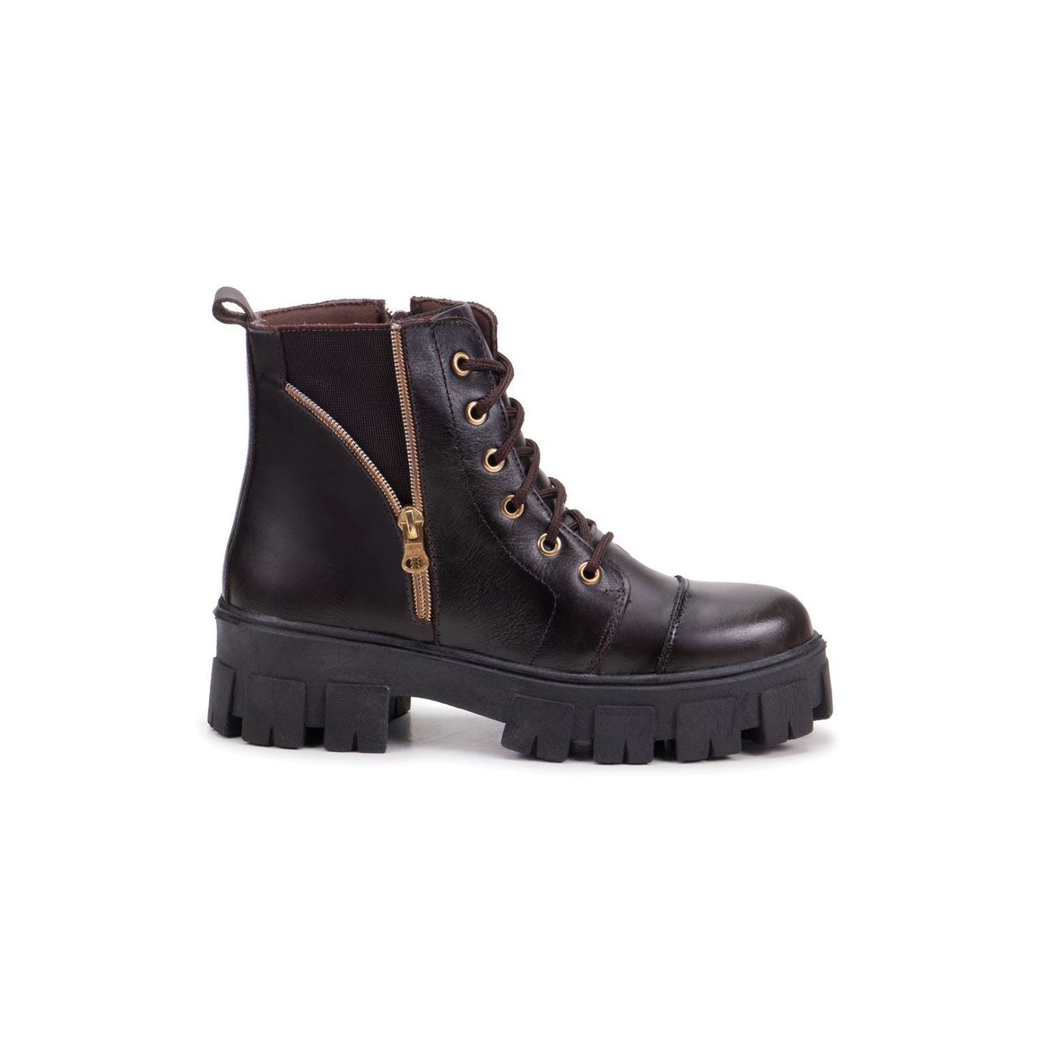 Bota Damers Feminina de Couro Legítimo Cano Curto - DAMERS