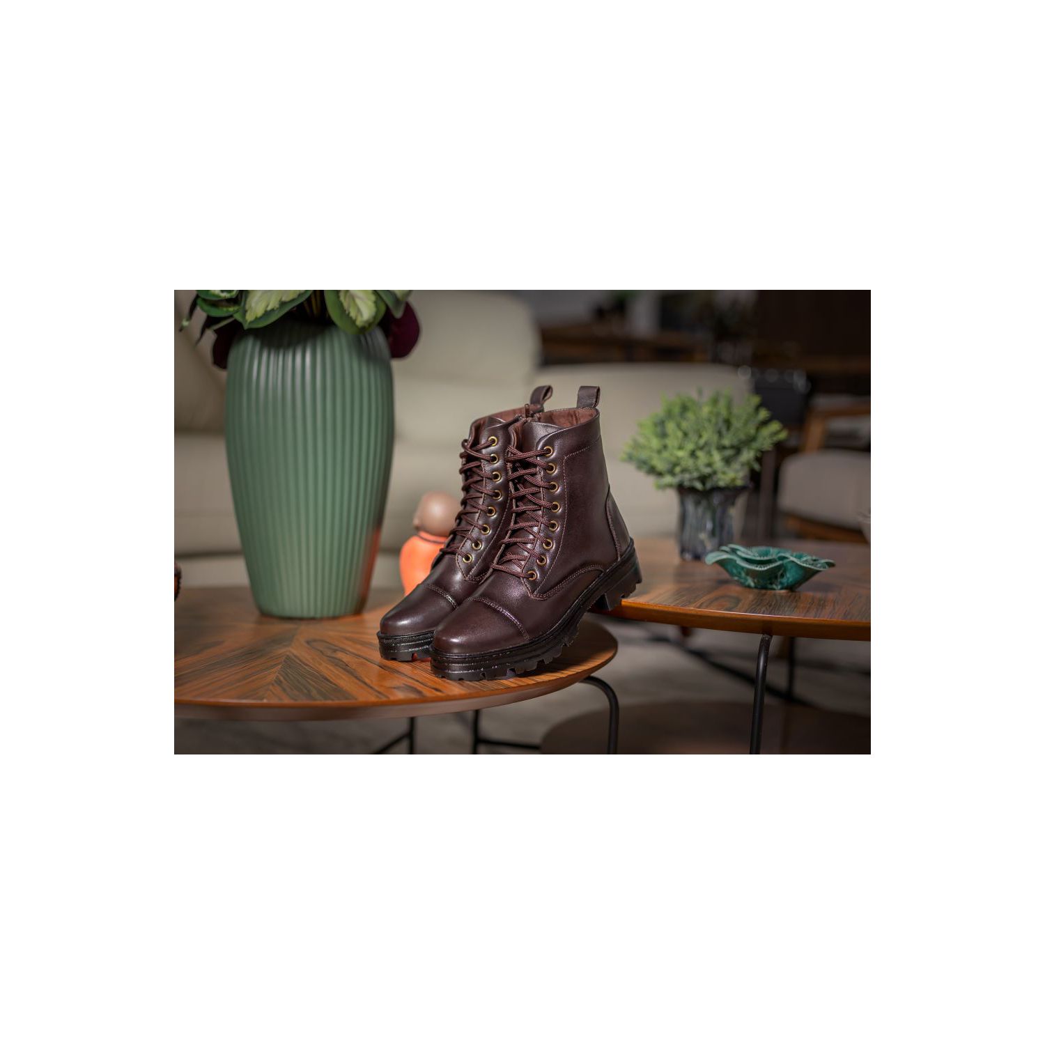 Bota Damers Feminina de Couro Legítimo Cano Curto