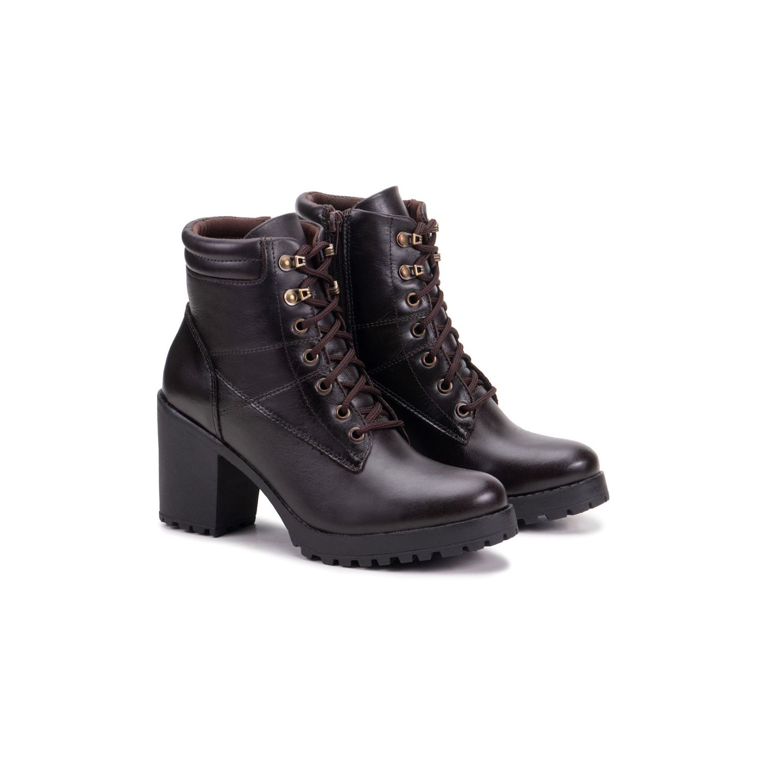 Bota Damers Feminina de Couro Legítimo Cano Baixo 