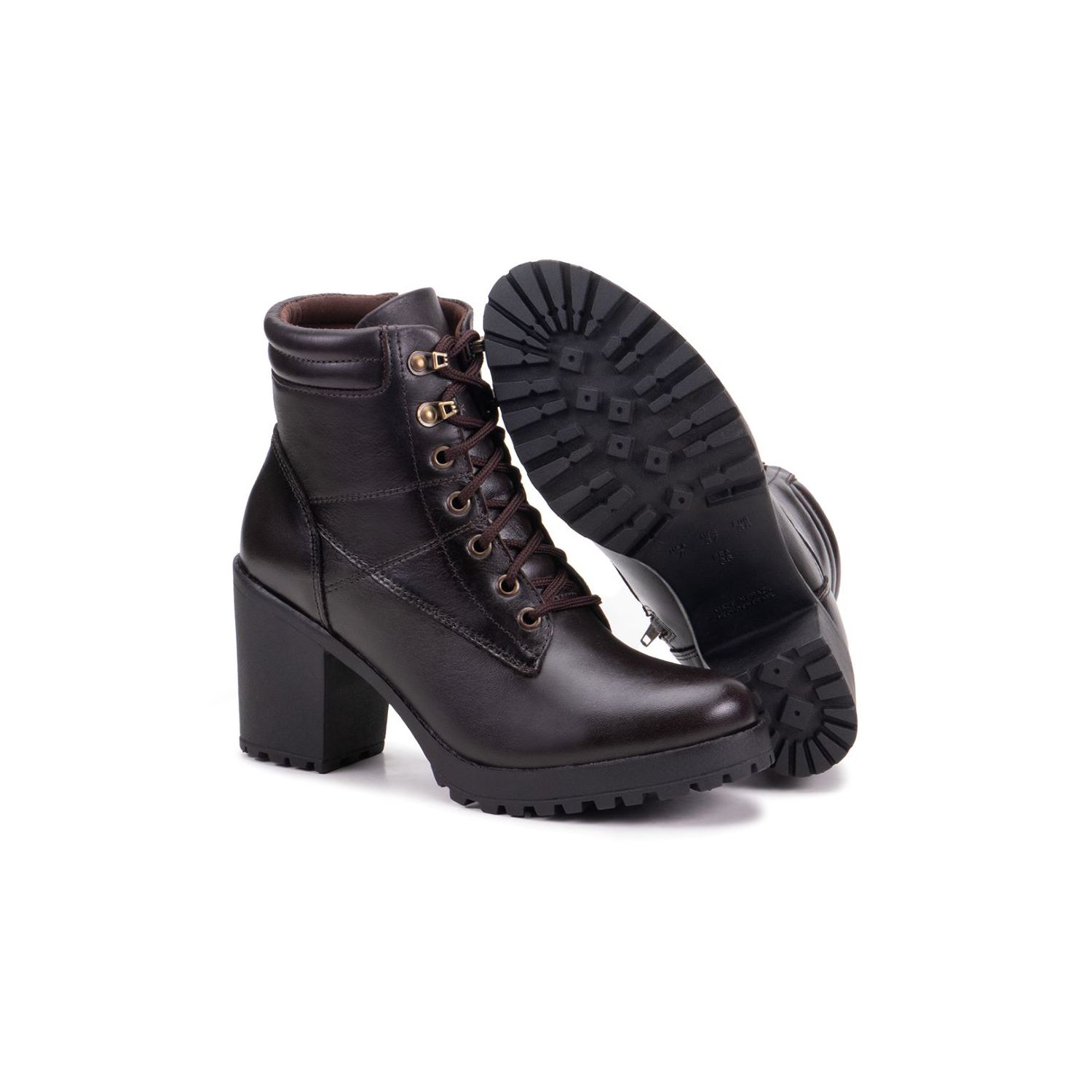 Bota Damers Feminina de Couro Legítimo Cano Baixo 