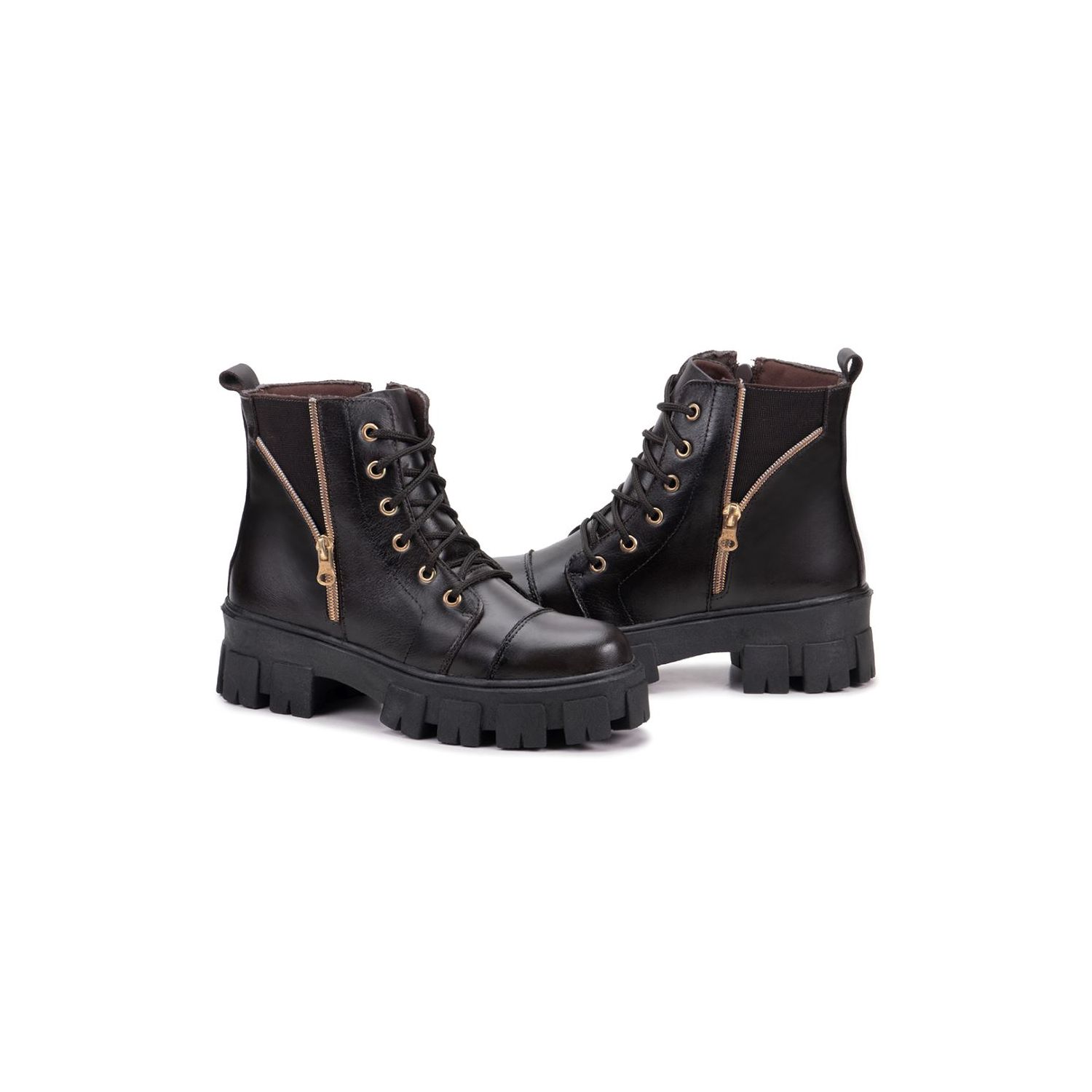 Bota Damers Feminina de Couro Legítimo Cano Curto
