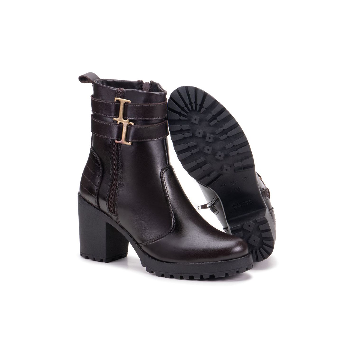 Bota Damers Feminina de Couro Legítimo Cano Curto