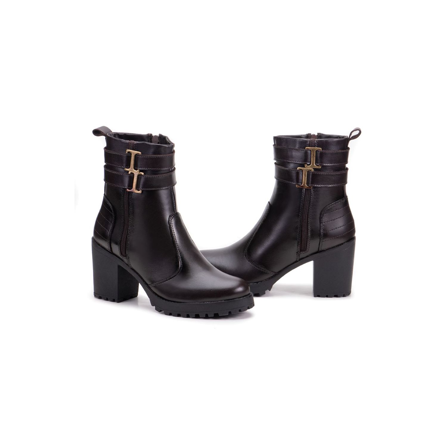 Bota Damers Feminina de Couro Legítimo Cano Curto