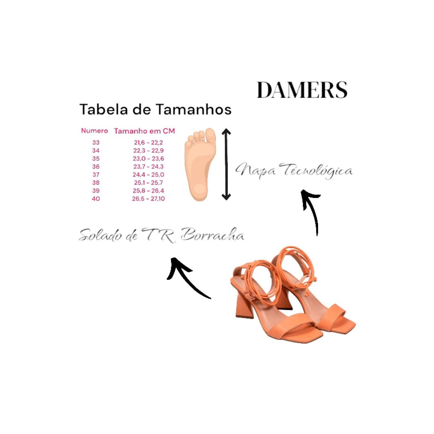 Sandália Damers Feminina Salto Torcido