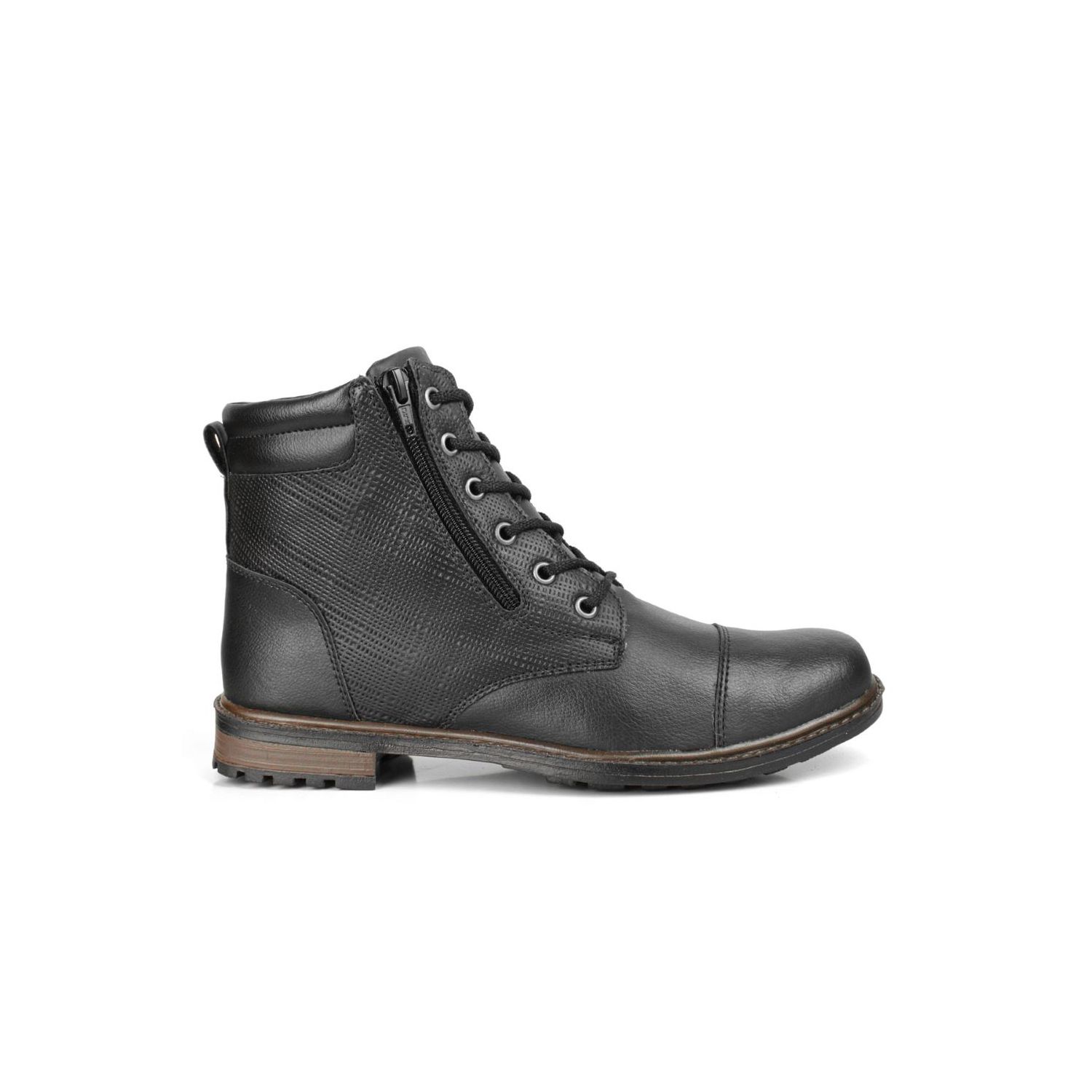 Coturno Damers Masculino Trama Zíper Lateral Preto - DAMERS
