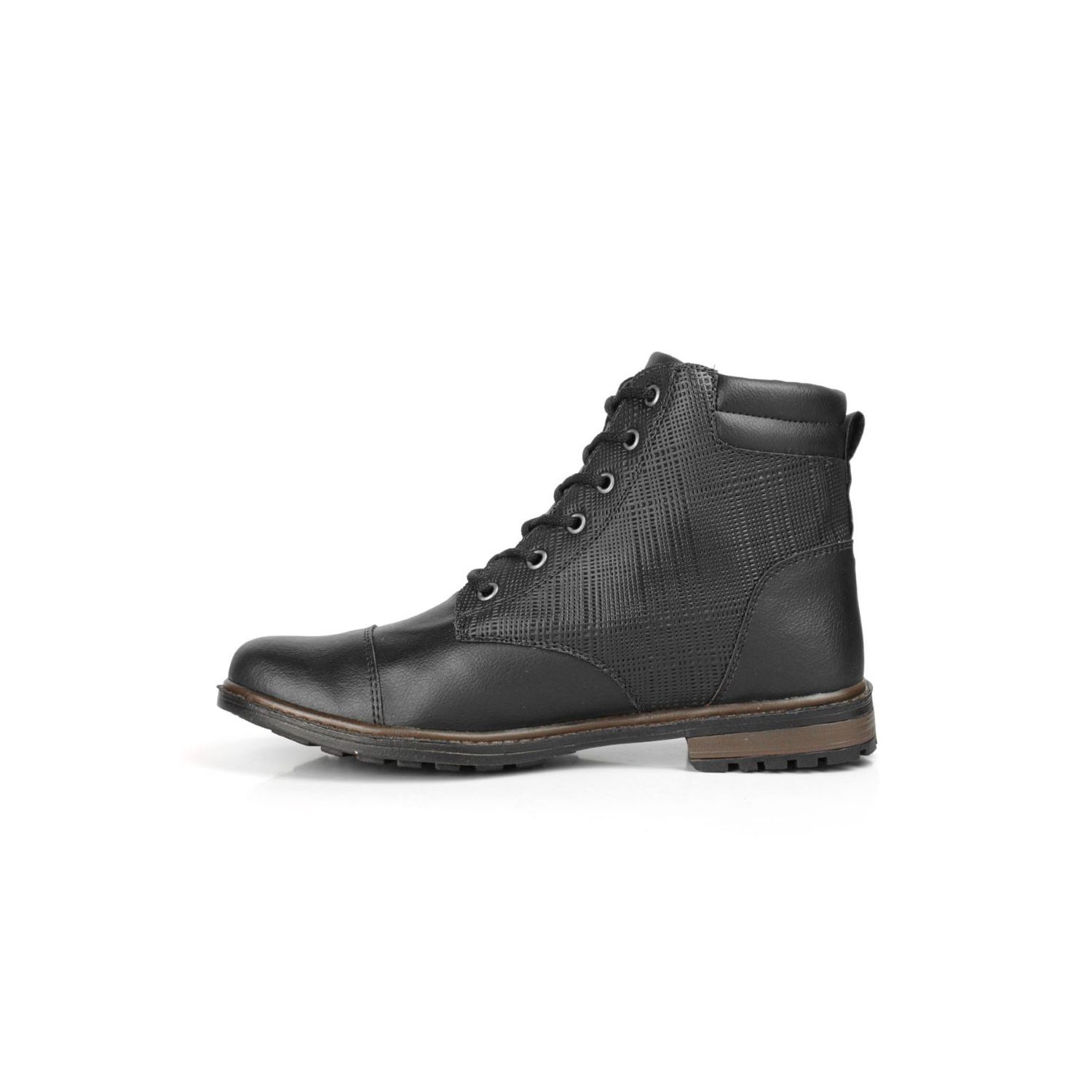 Coturno Damers Masculino Trama Zíper Lateral Preto