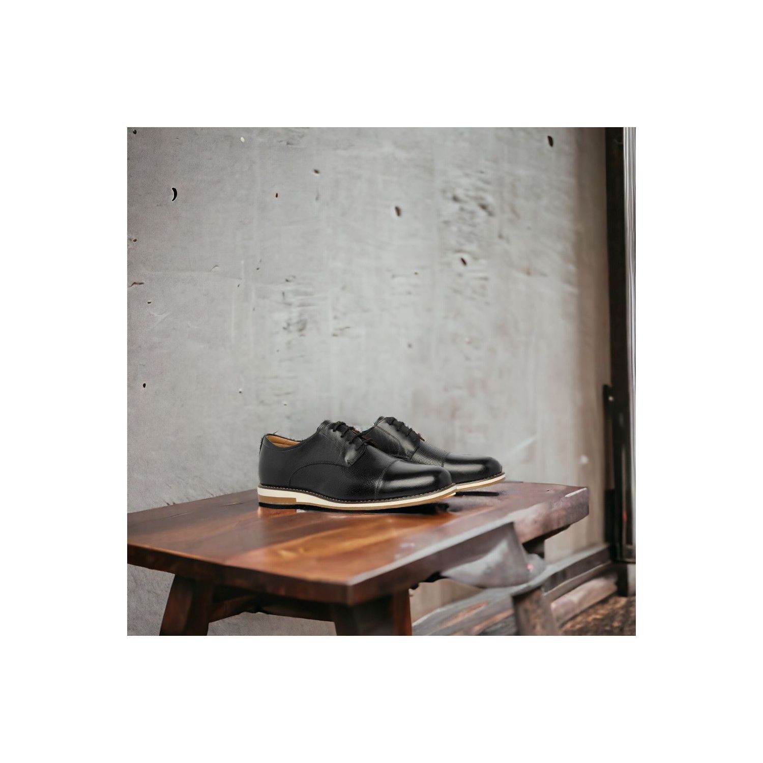 Sapato Damers Oxford Masculino De Couro Legítimo Preto
