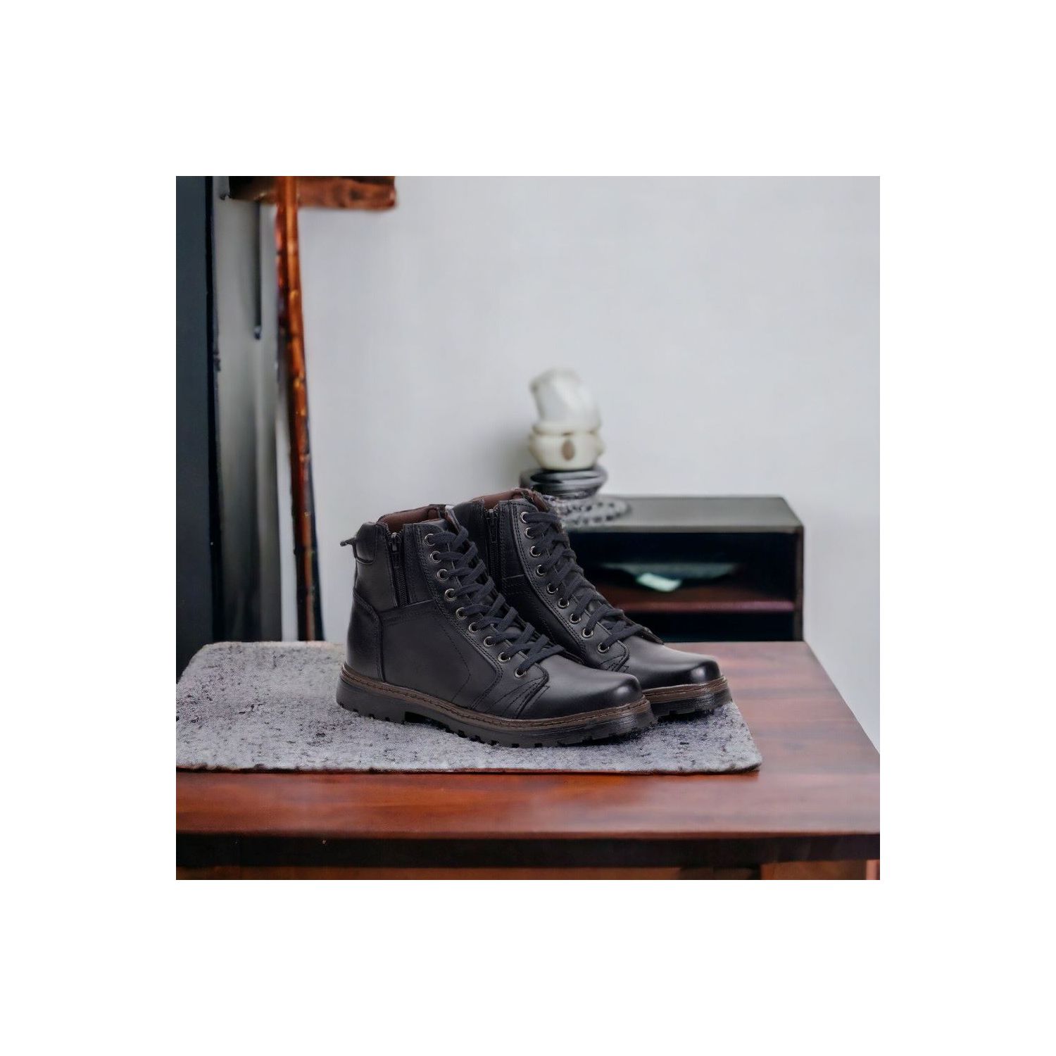 Bota Damers Masculino de Couro Legítimo Cano Curto