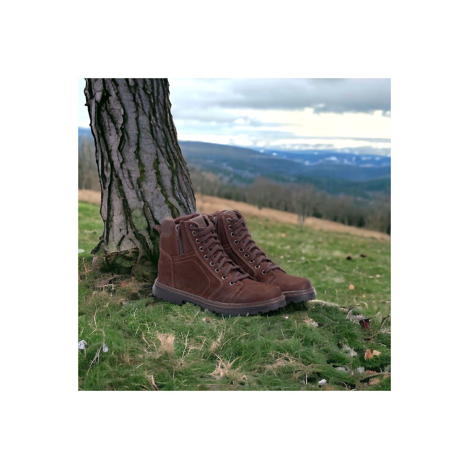 Bota Damers Masculino de Couro Legítimo Cano Curto