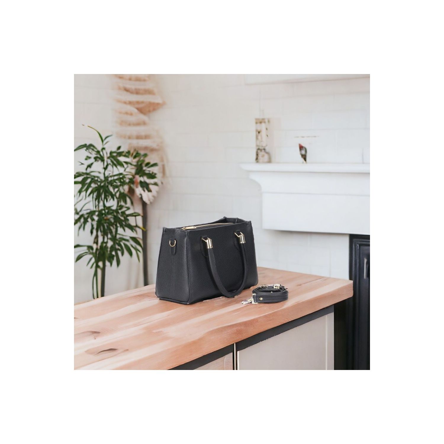 Bolsa Tote Quadrada Preto Damers 