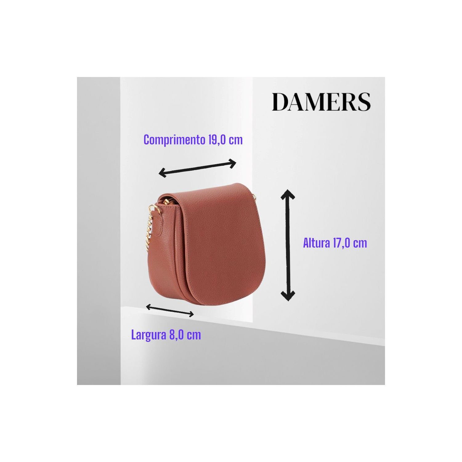 Bolsa Tiracolo Damers Marrom