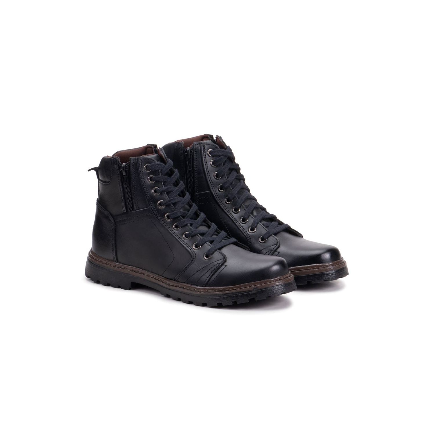 Bota Damers Masculino de Couro Legítimo Cano Curto
