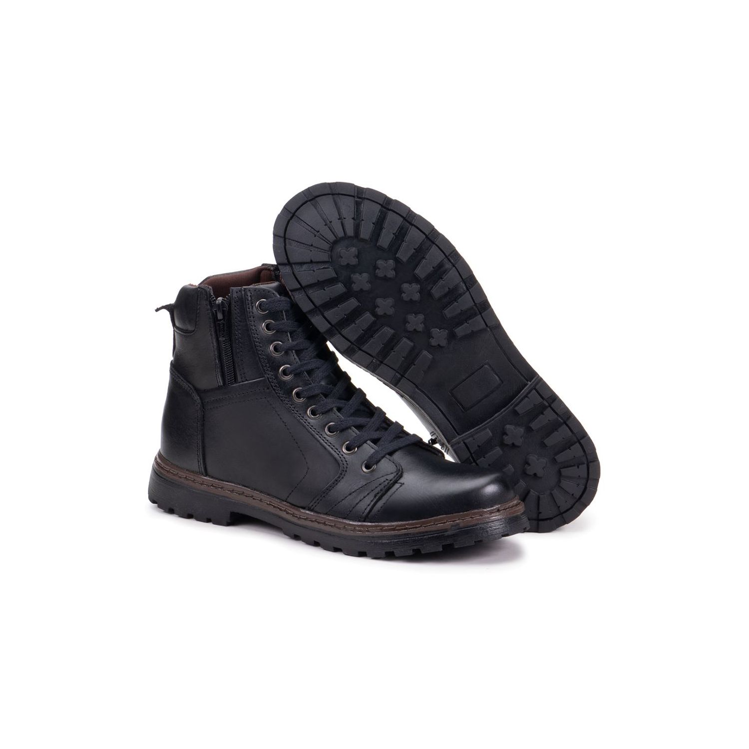 Bota Damers Masculino de Couro Legítimo Cano Curto