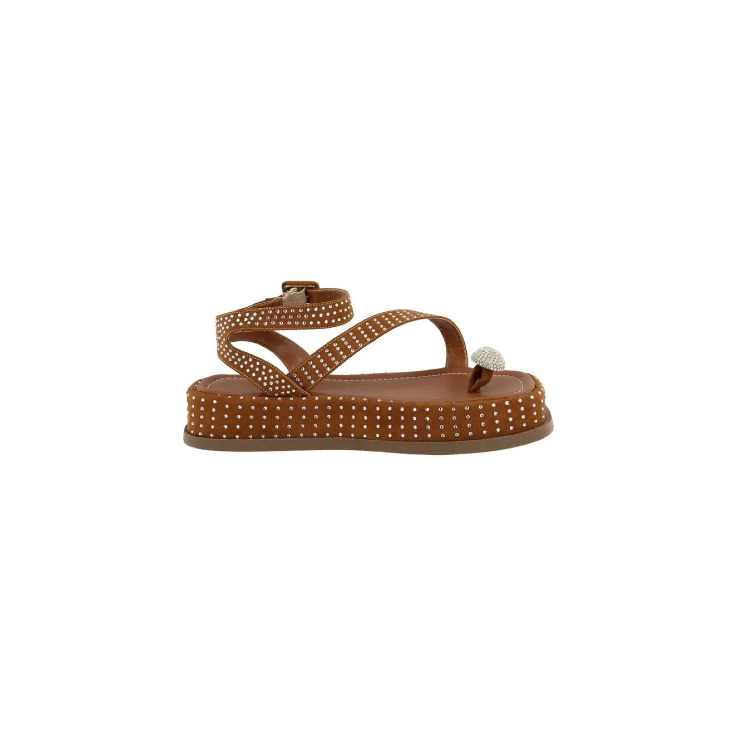 Sandália Damers Feminina Flat Plataforma Strass - DAMERS