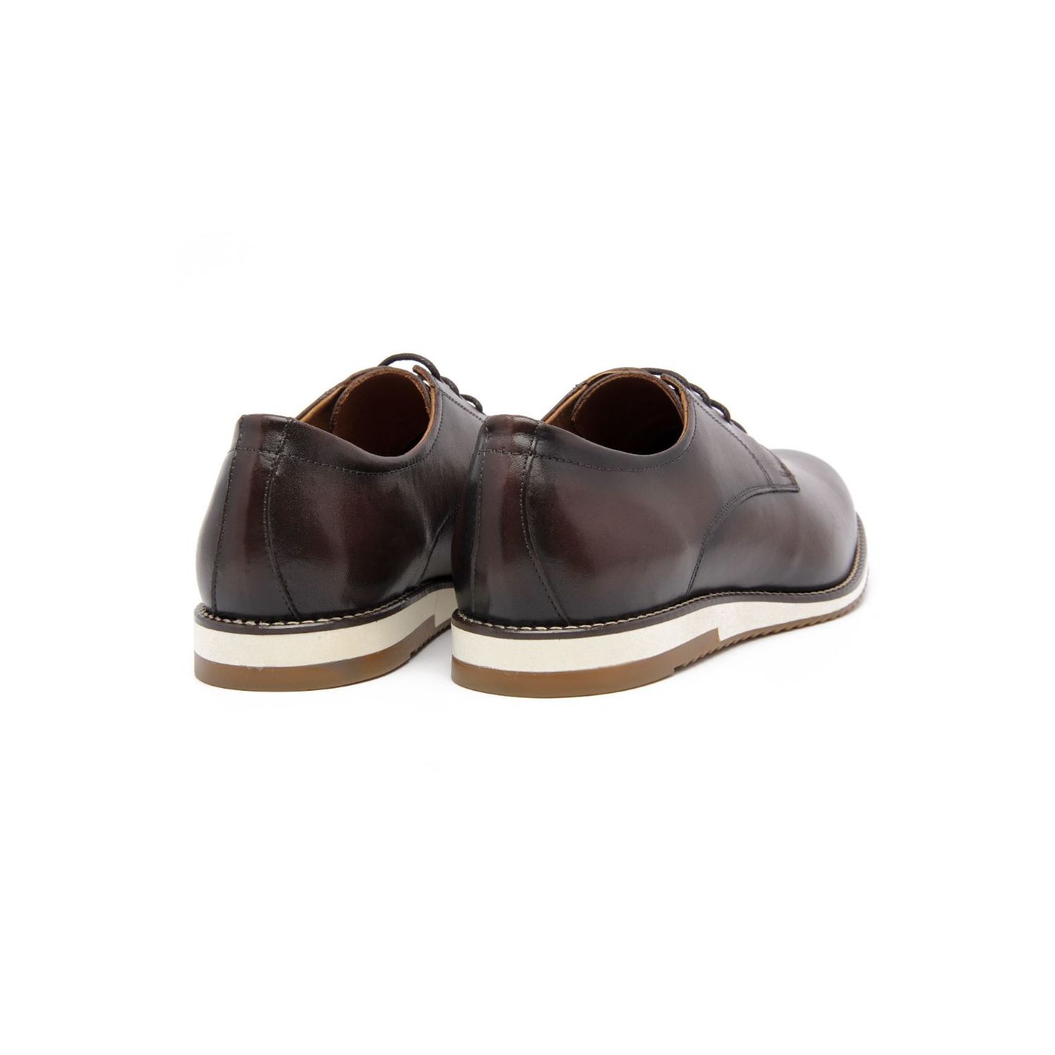 Sapato Damers Oxford Masculino De Couro Legítimo Café