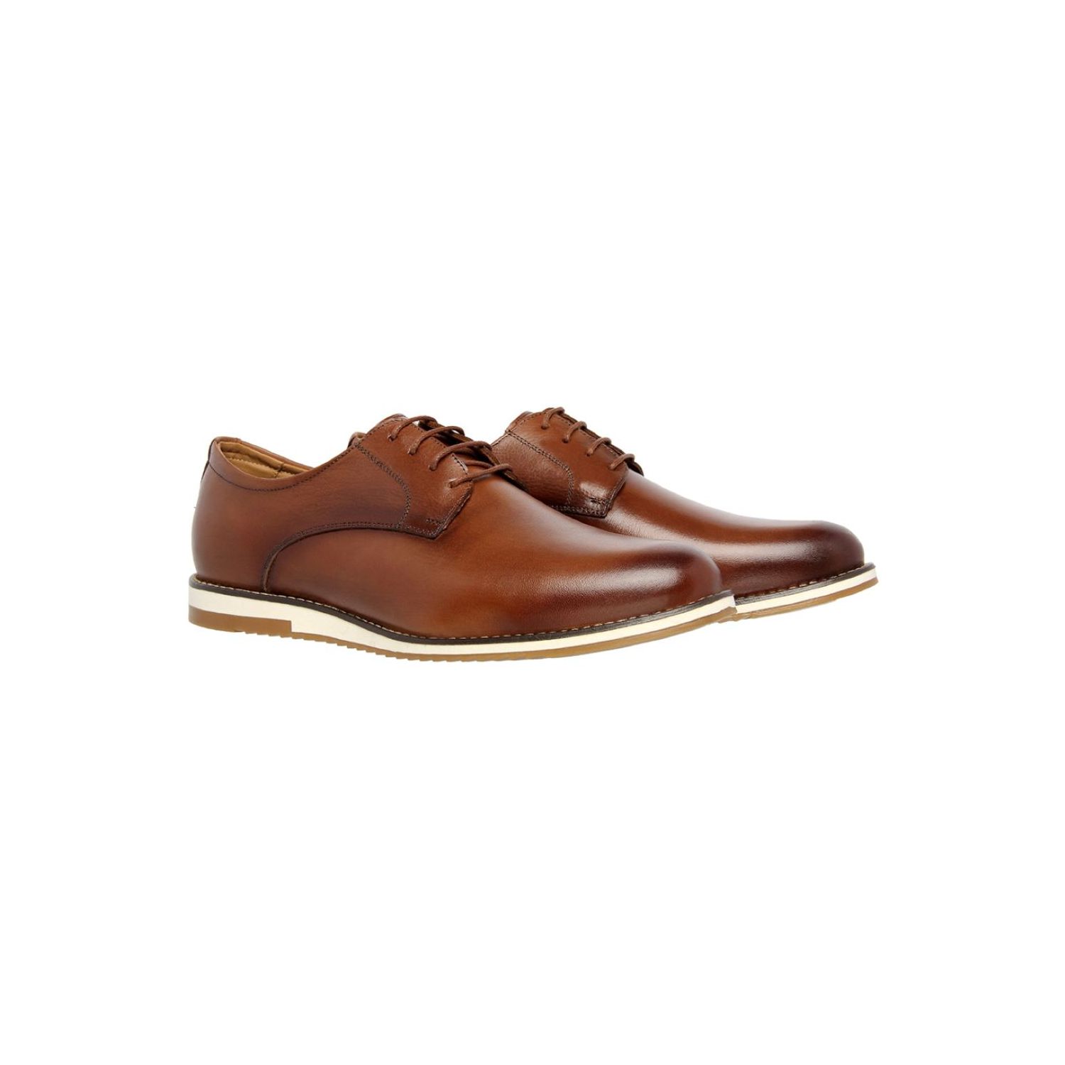 Sapato Damers Oxford Masculino De Couro Legítimo Marrom