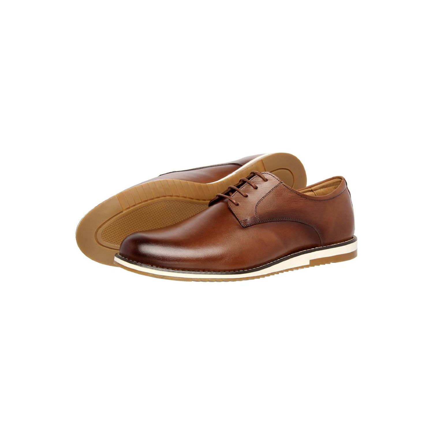 Sapato Damers Oxford Masculino De Couro Legítimo Marrom