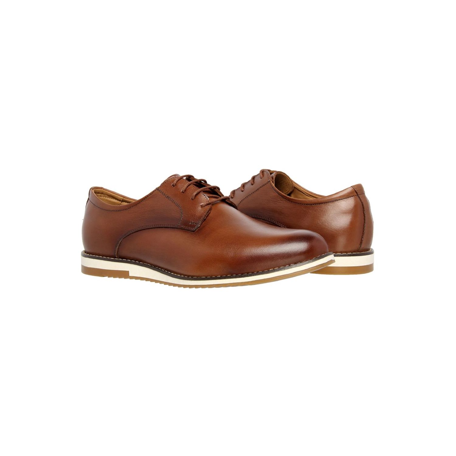 Sapato Damers Oxford Masculino De Couro Legítimo Marrom
