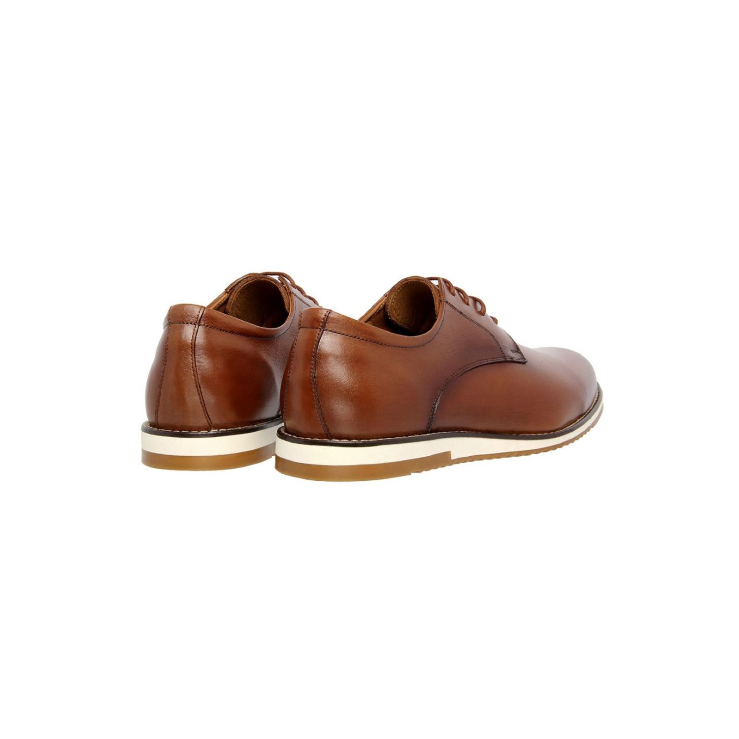 Sapato Damers Oxford Masculino De Couro Legítimo Marrom