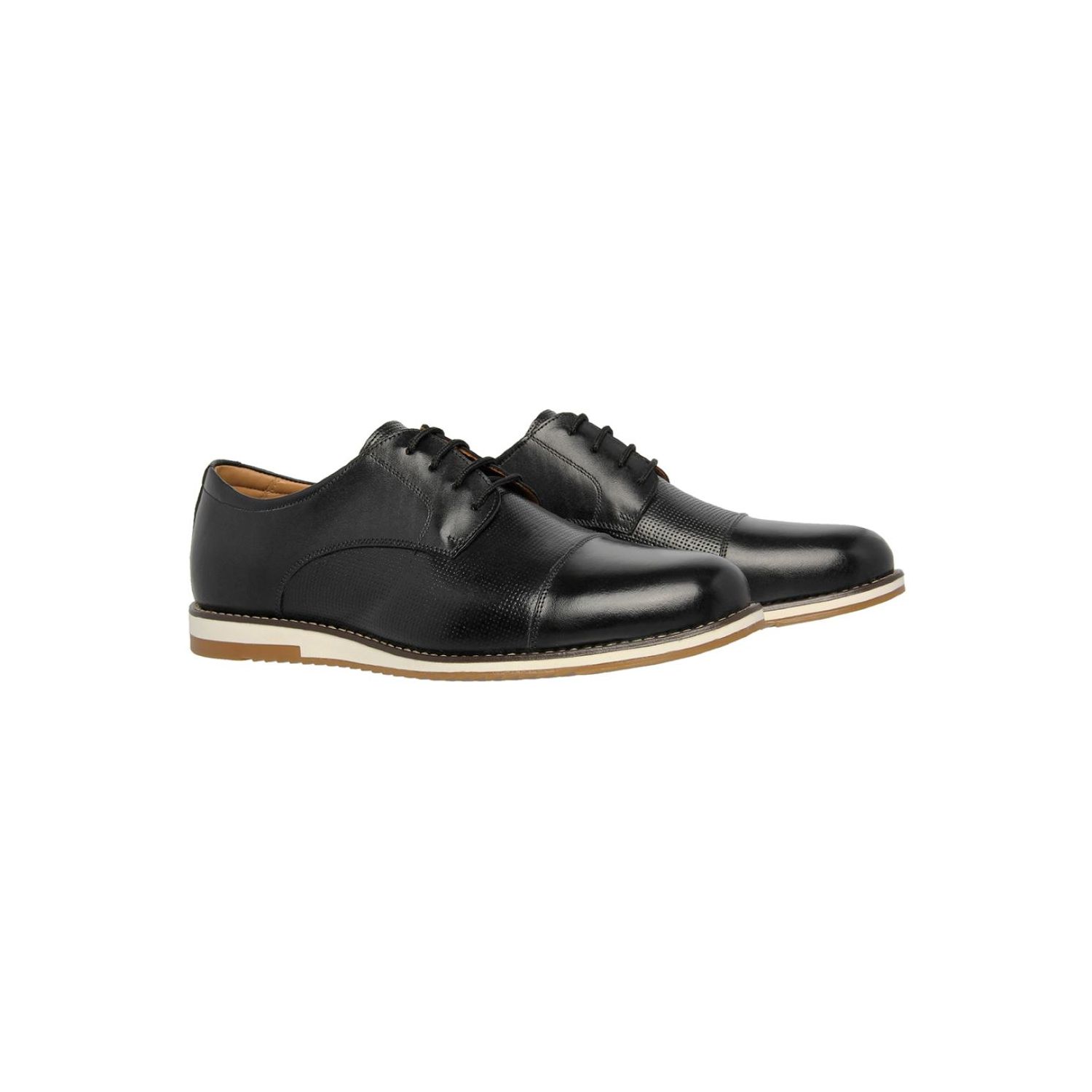Sapato Damers Oxford Masculino De Couro Legítimo Preto