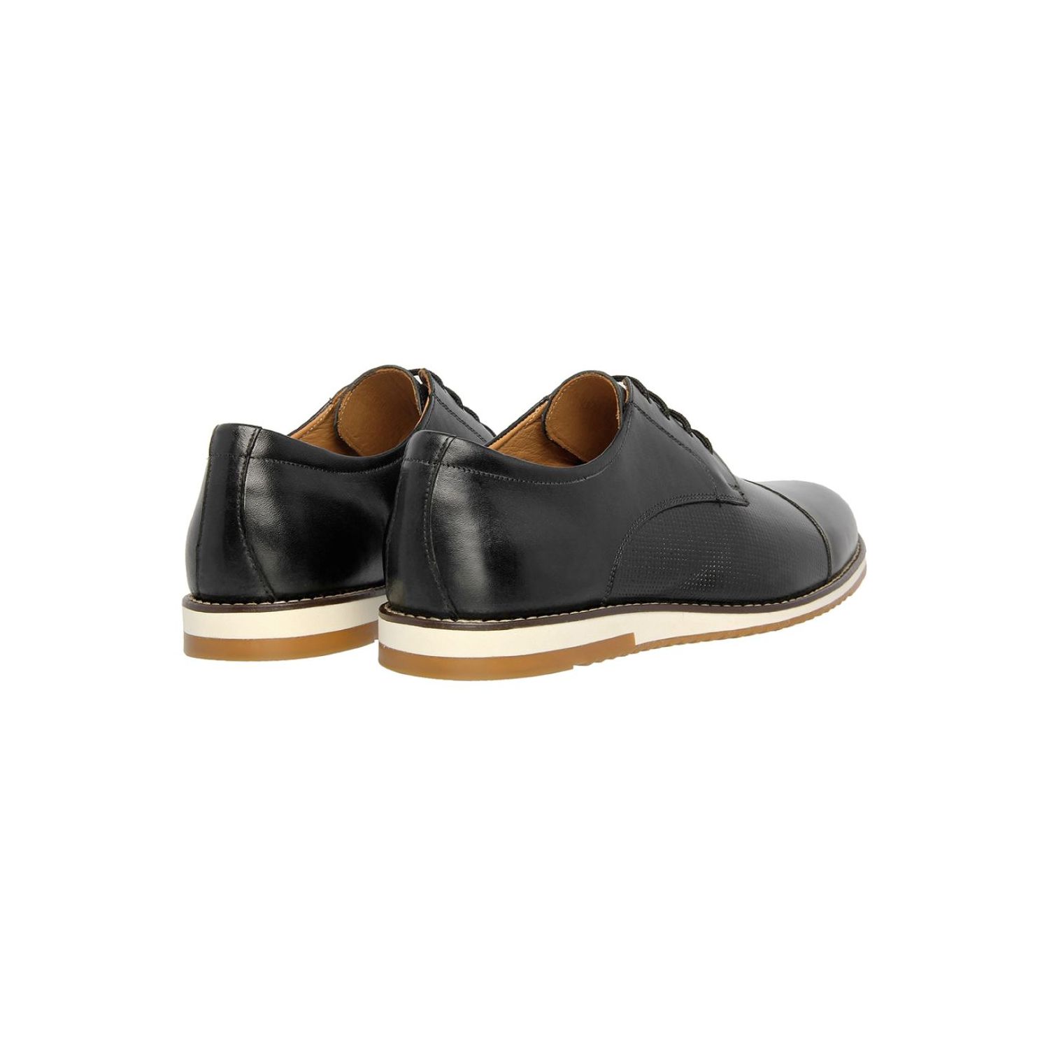 Sapato Damers Oxford Masculino De Couro Legítimo Preto