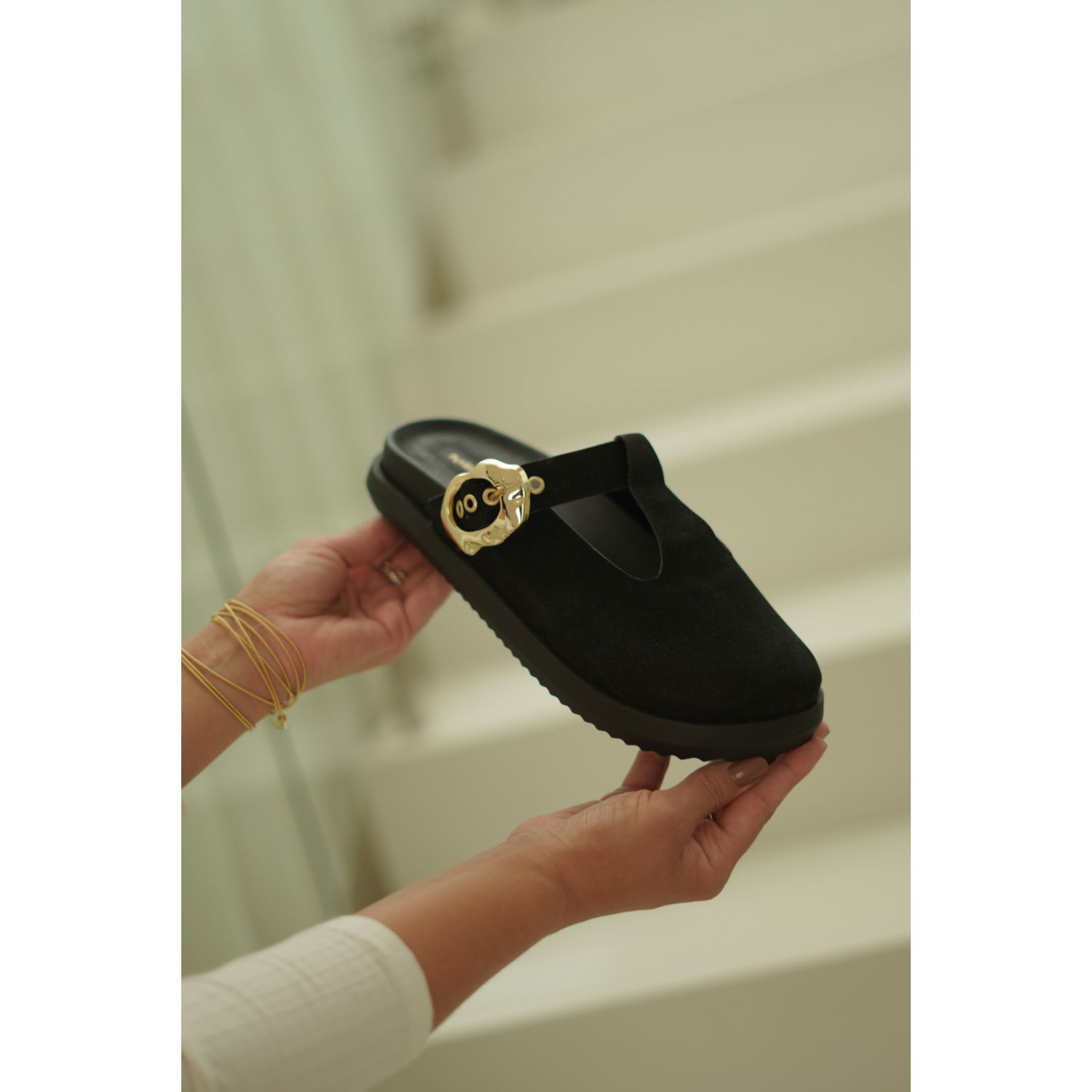 PIETRA - CLOG NOBUCK PRETO