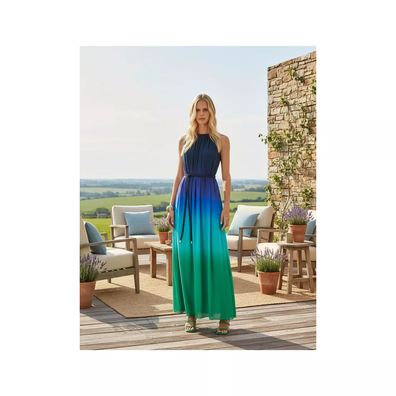 VESTIDO ESTAMPA DE CORES 