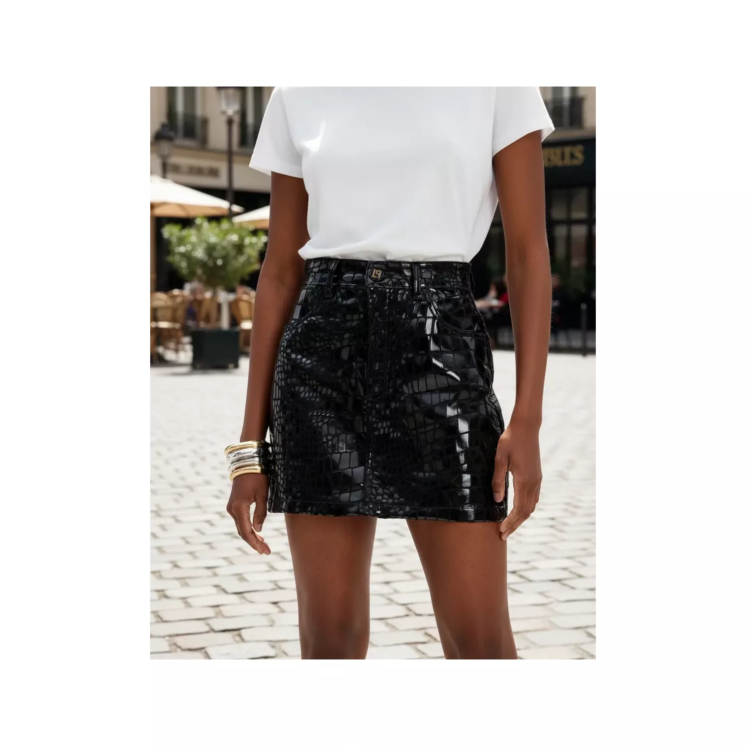 SAIA PRETA CROCO 