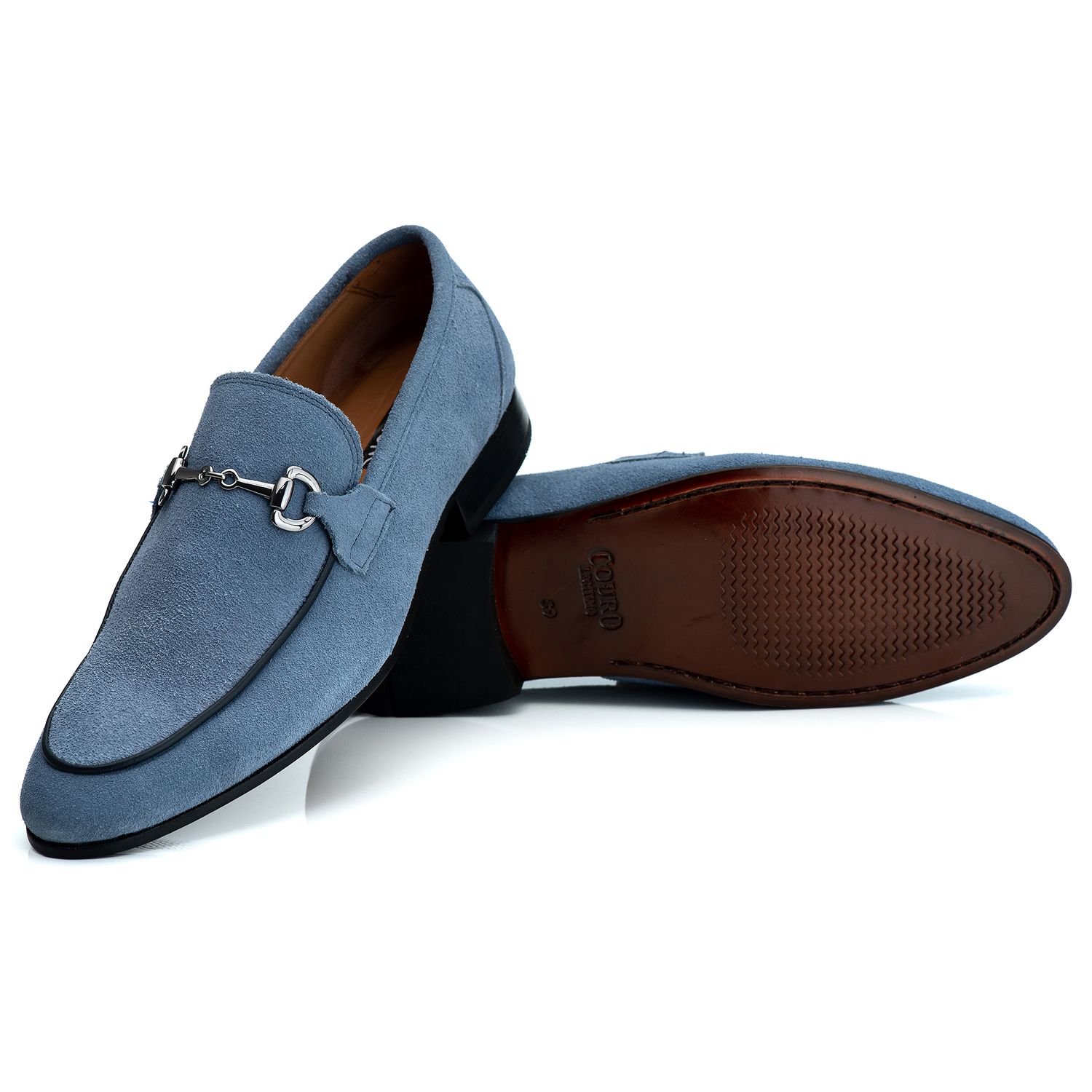Mocassim Masculino Italiano Zara em Camurça Moon