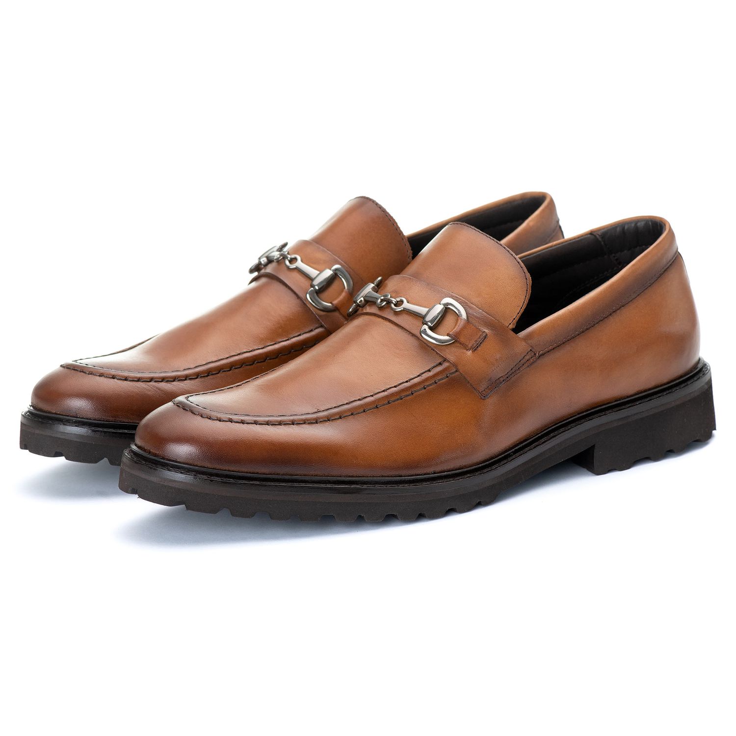Sapato Masculino Loafer Athenas em Couro Naturaly Whisky