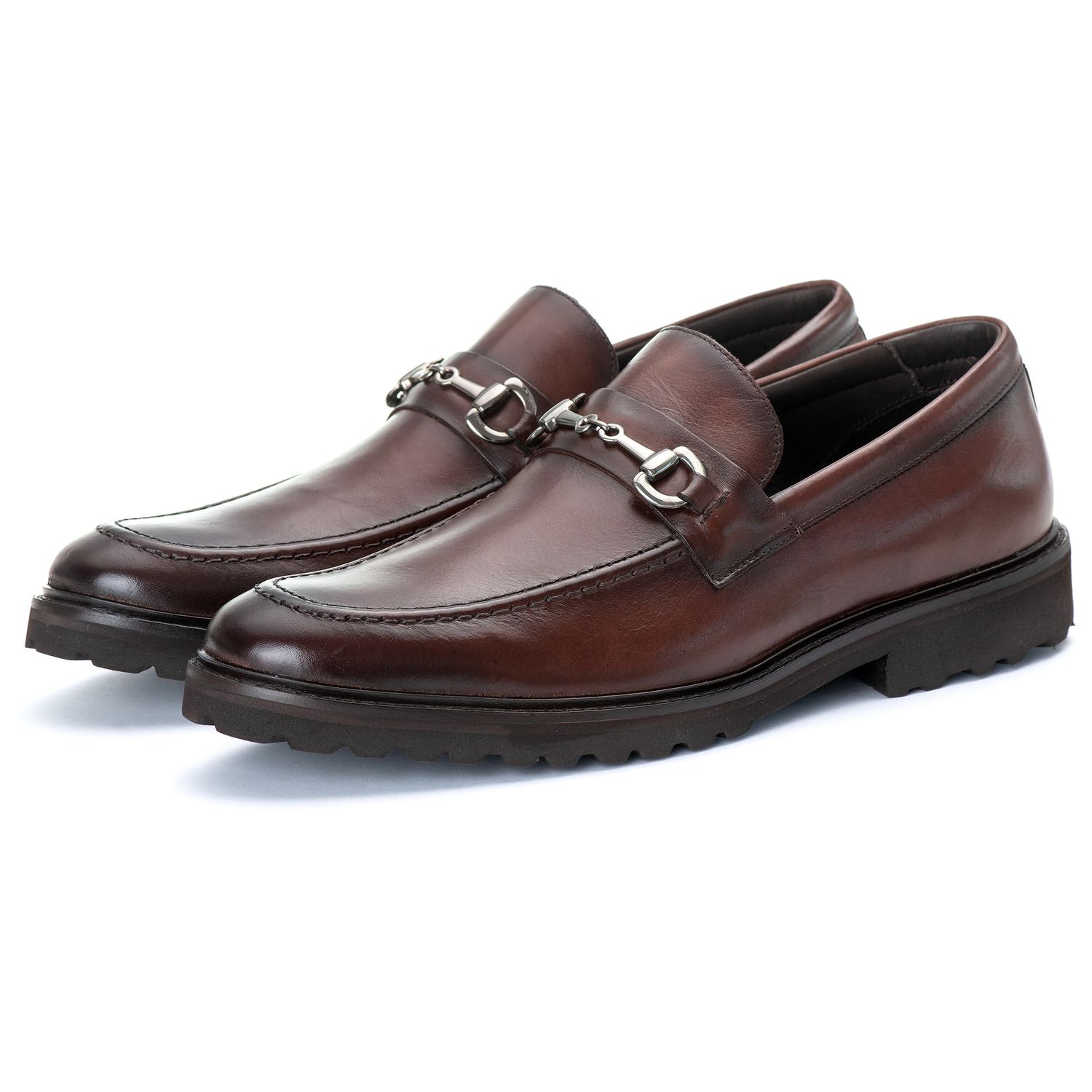 Sapato Masculino Loafer Athenas em Couro Naturaly Pinhão