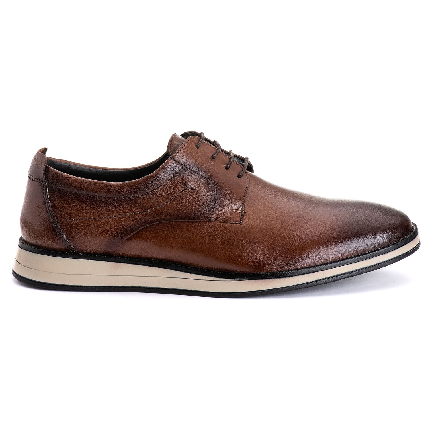 Sapato Masculino Derby Sport em Couro Bovino Marro... - Tombstone