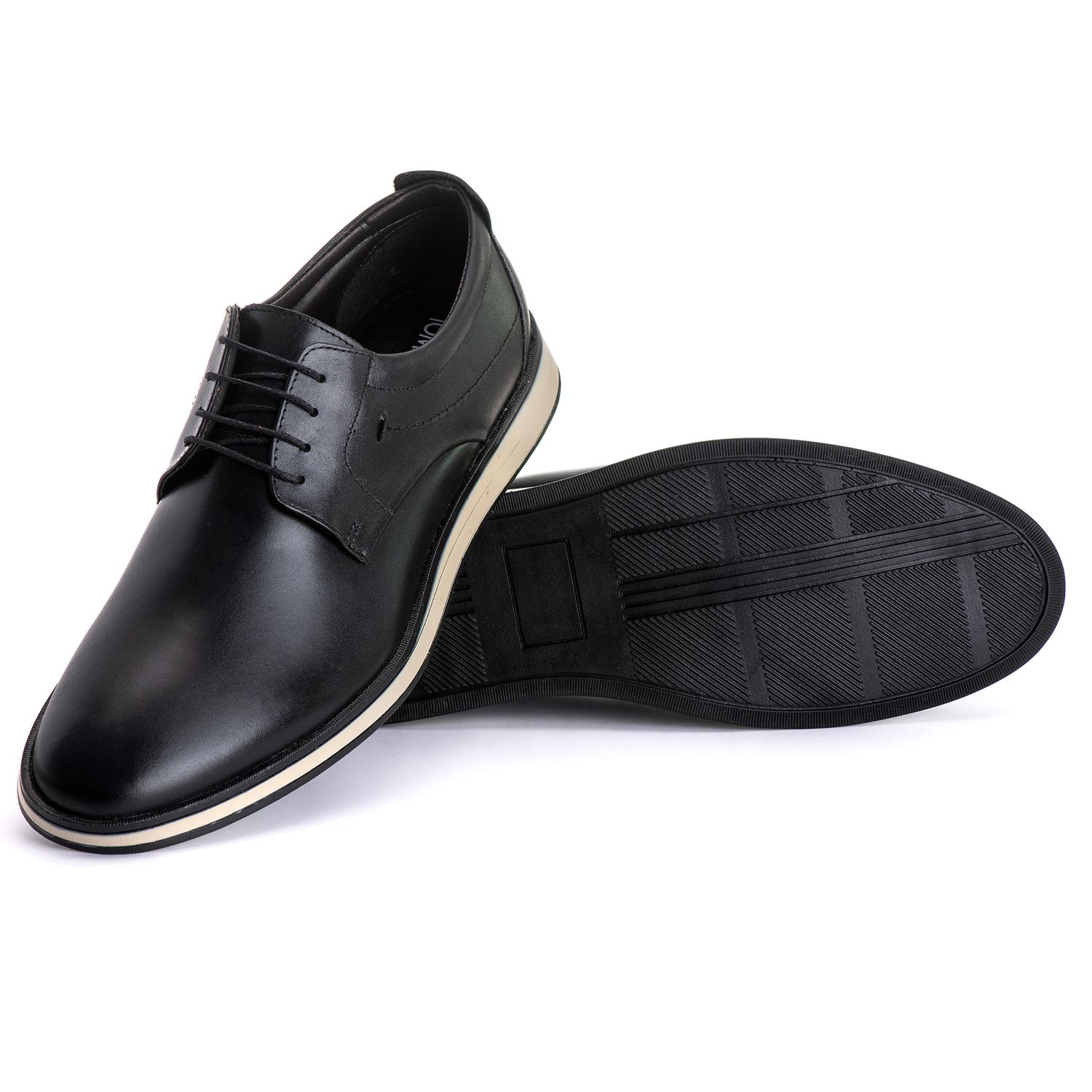 Sapato Masculino Derby Sport em Couro Bovino Preto