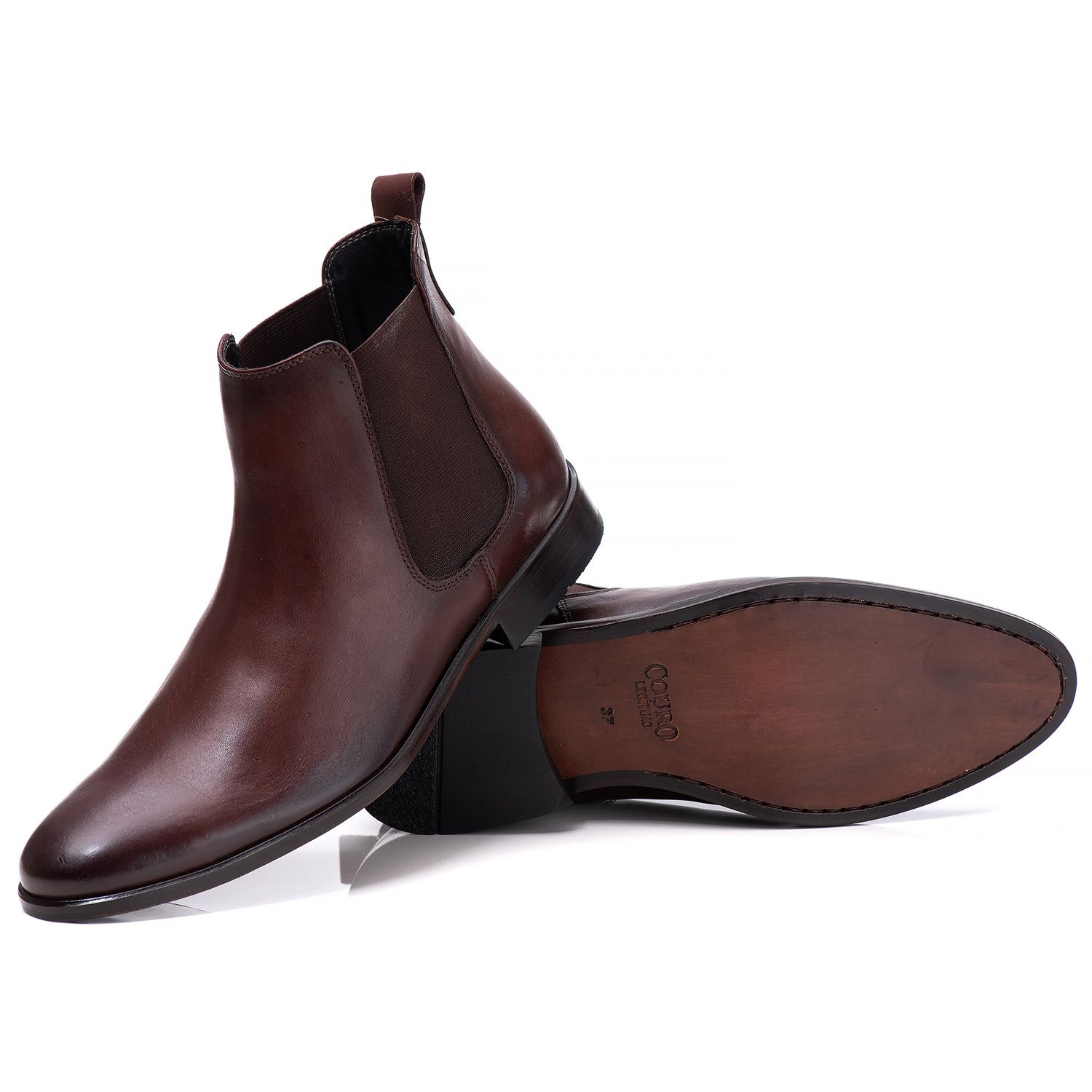 Bota Chelsea Masculina Alabama Naturaly Pinhão
