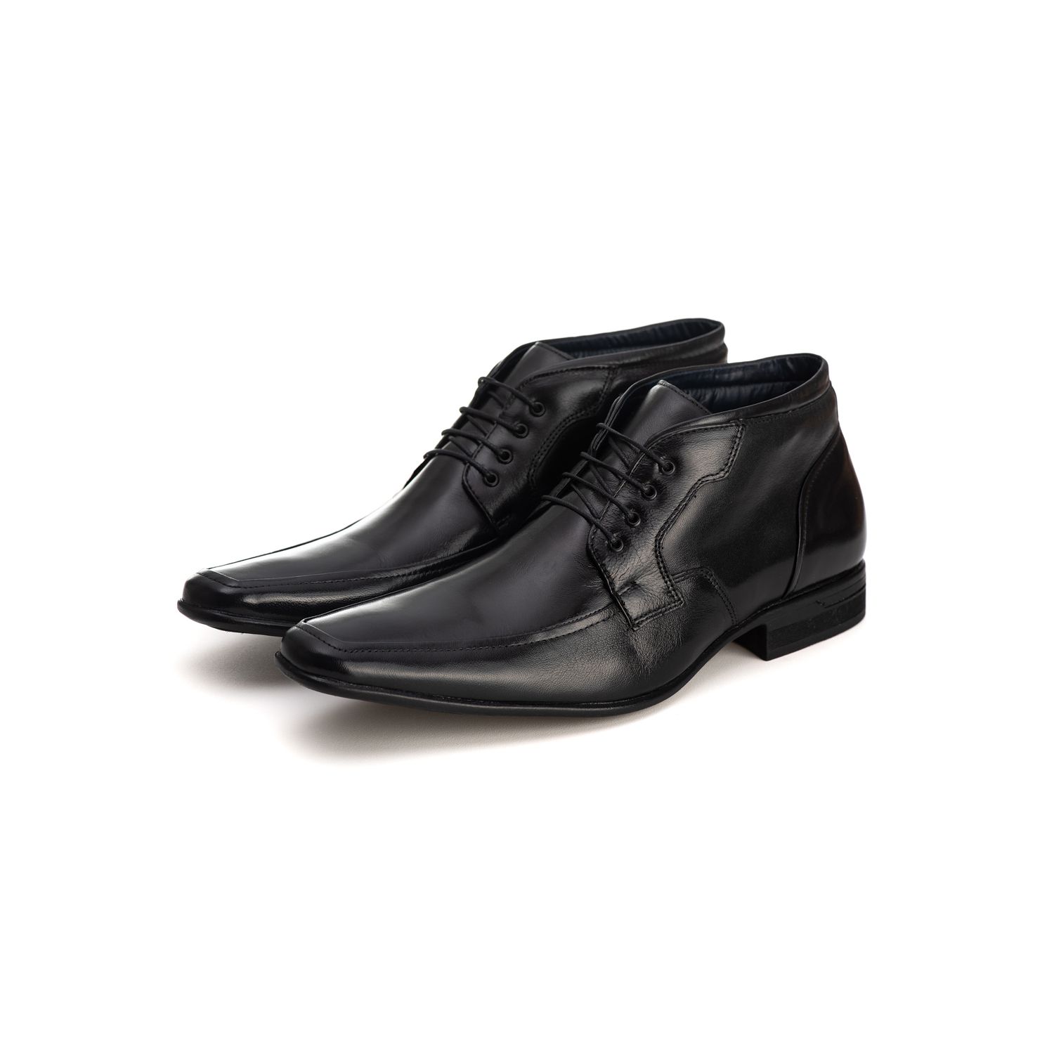 Bota Social Masculina Gênova em Couro de Carneiro Preto