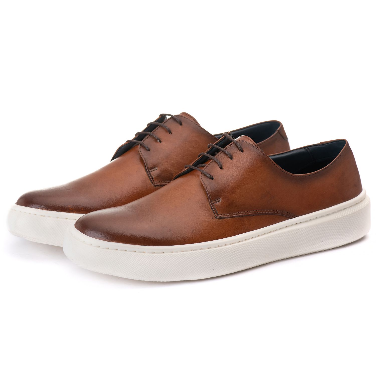 Sapato Masculino Casual Sport Madrid em Couro Bovino Whisky