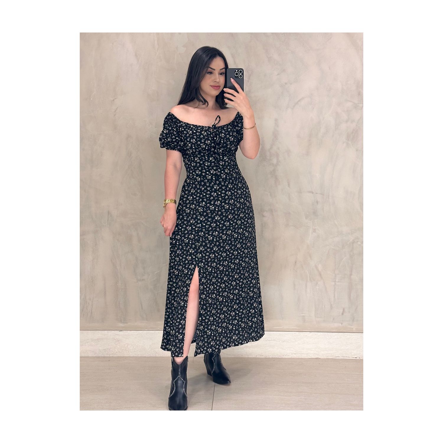 Vestido Roberta Com Mangas 
