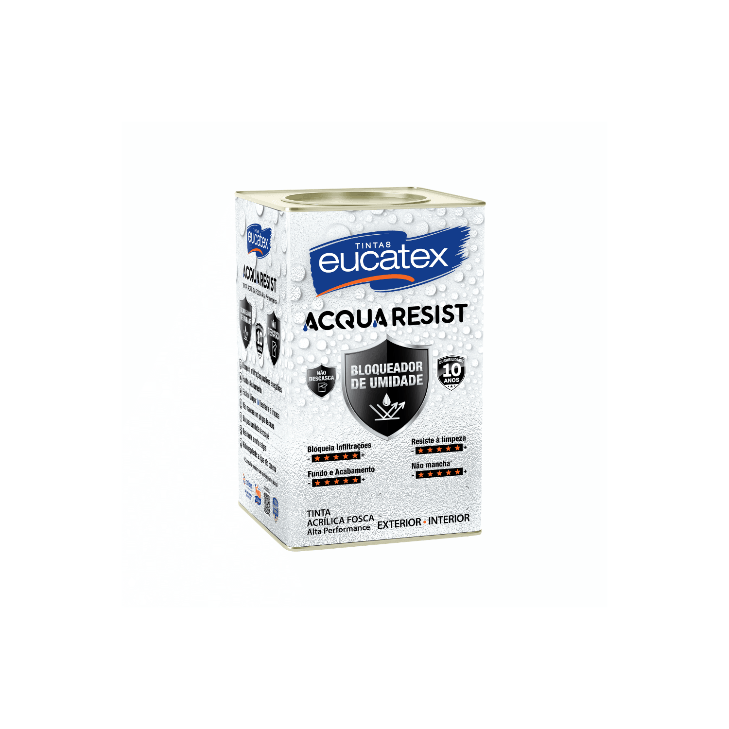 TINTA EMBORRACHADA BRANCA ACQUA RESIST [EUCATEX] 18L