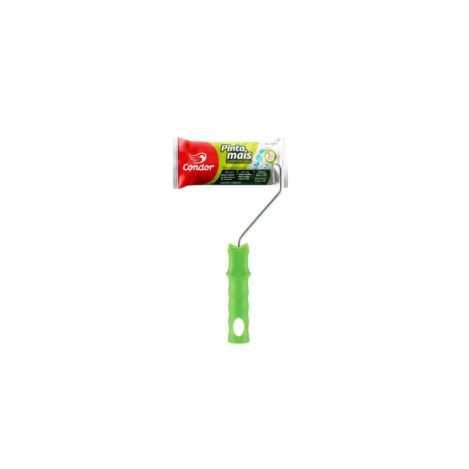Rolo de Lã Sintética 09cm com Suporte Completo (Ref. 2013) - Condor