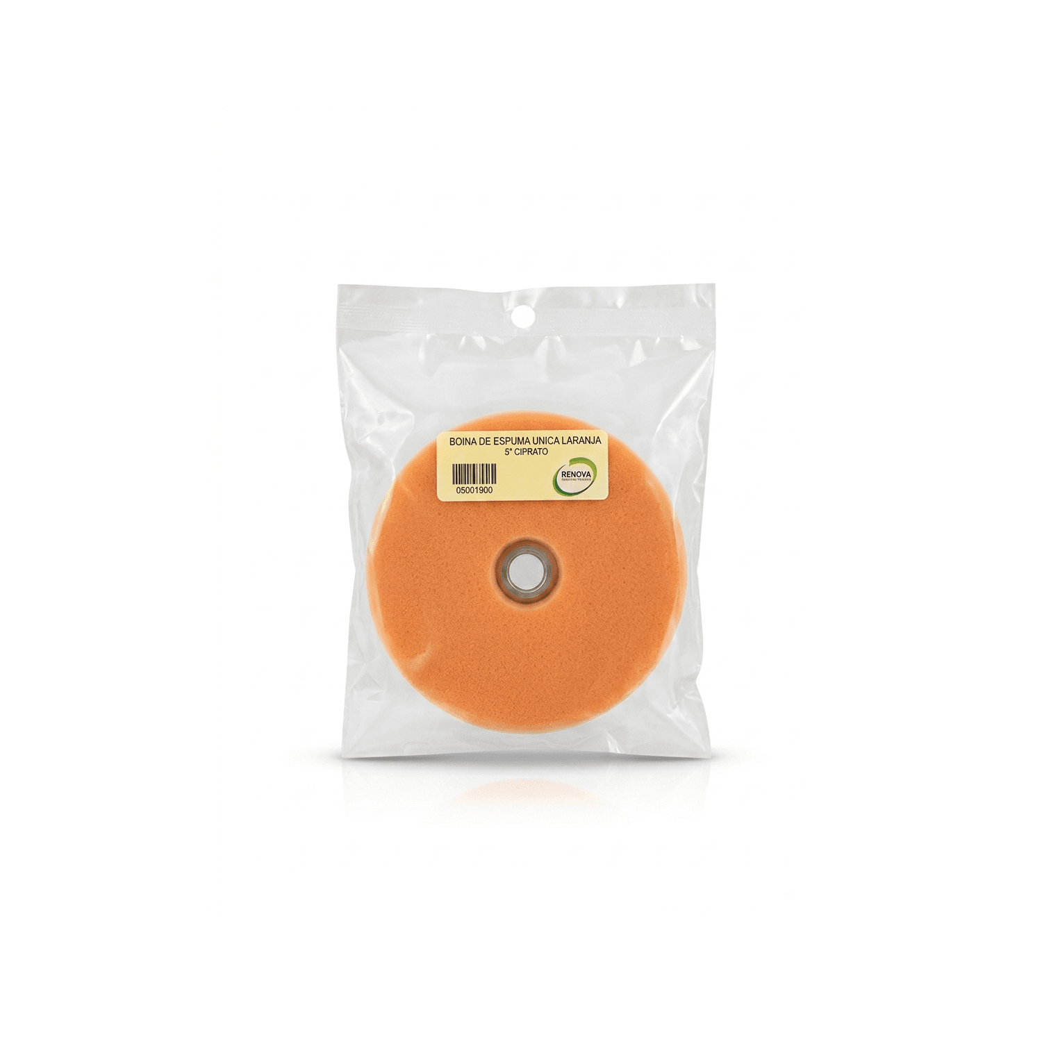 Boina 5'' de Espuma Laranja Face Unica - Renova