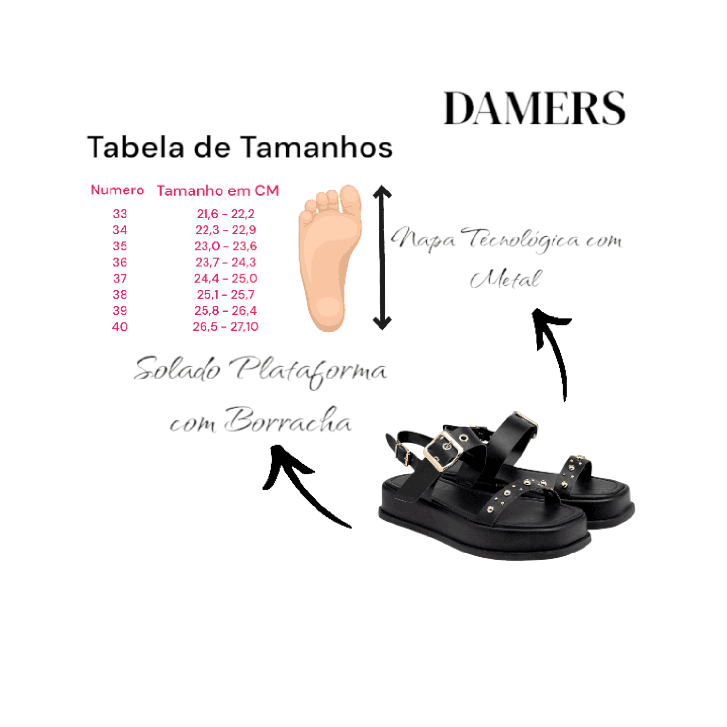 Sandália Flatform Tiras com Fivela Papete Confort