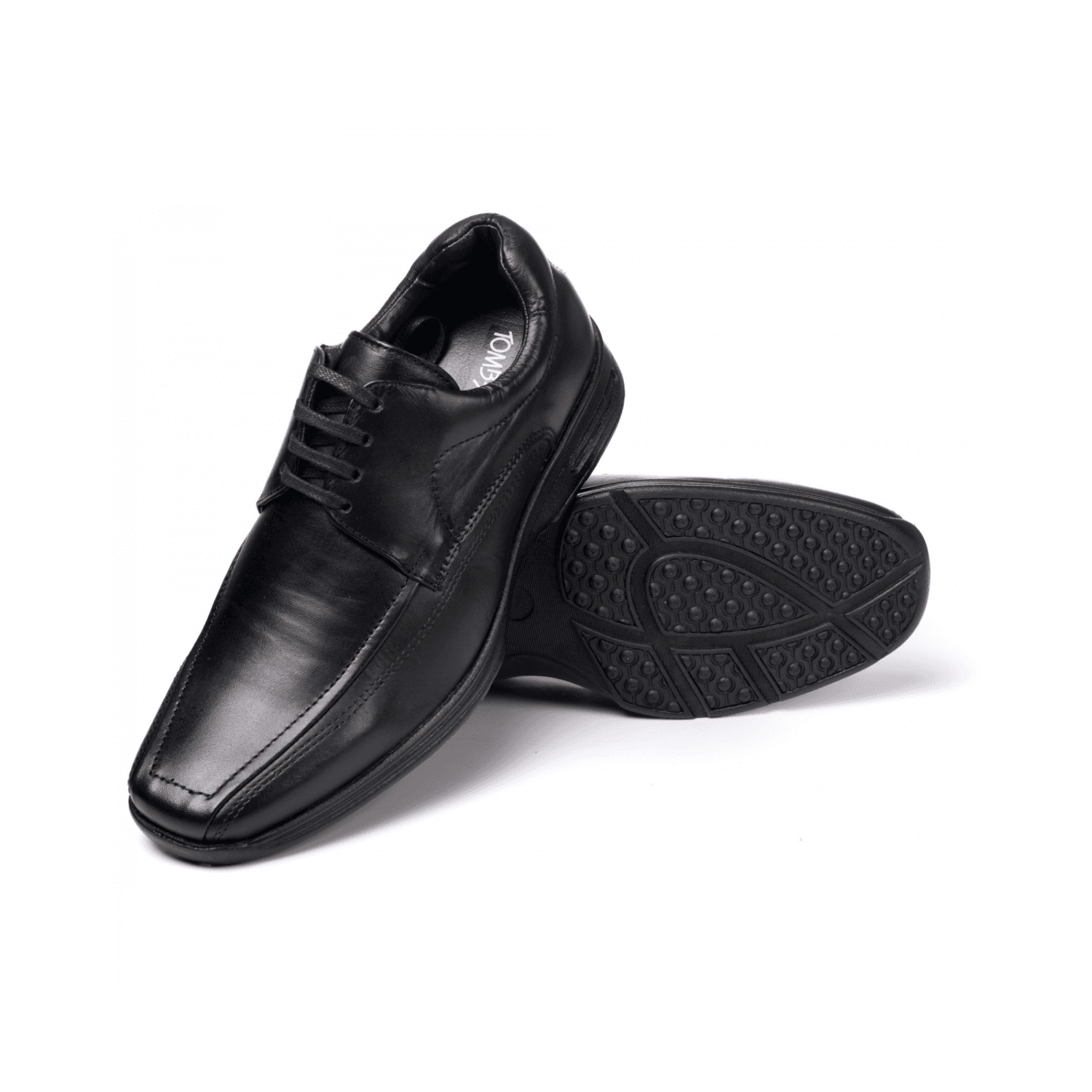 Sapato Social Masculino Comfort de Amarrar em Couro Bovino Preto