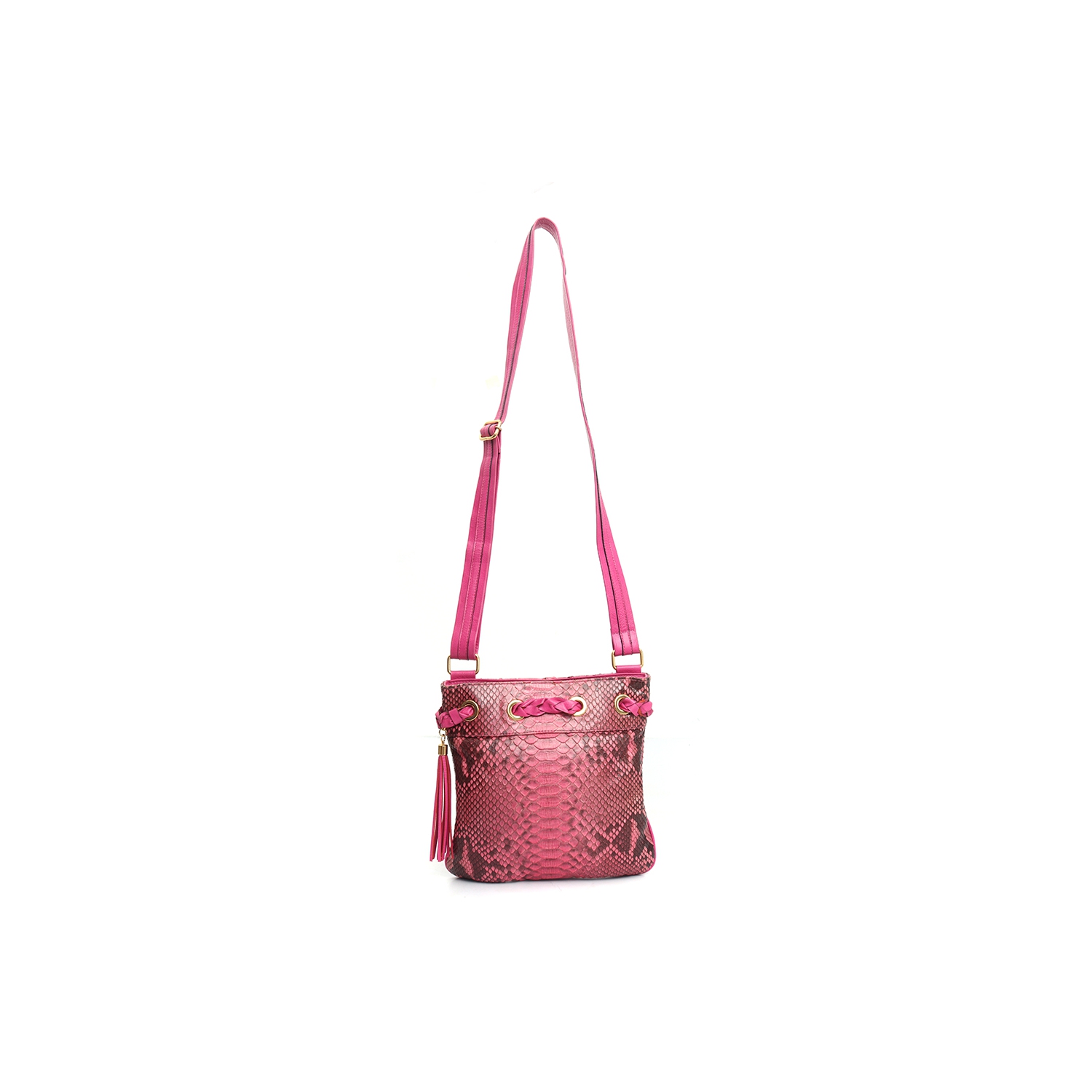 Bolsa em Couro de Cobra (Python reticulatus) Pink