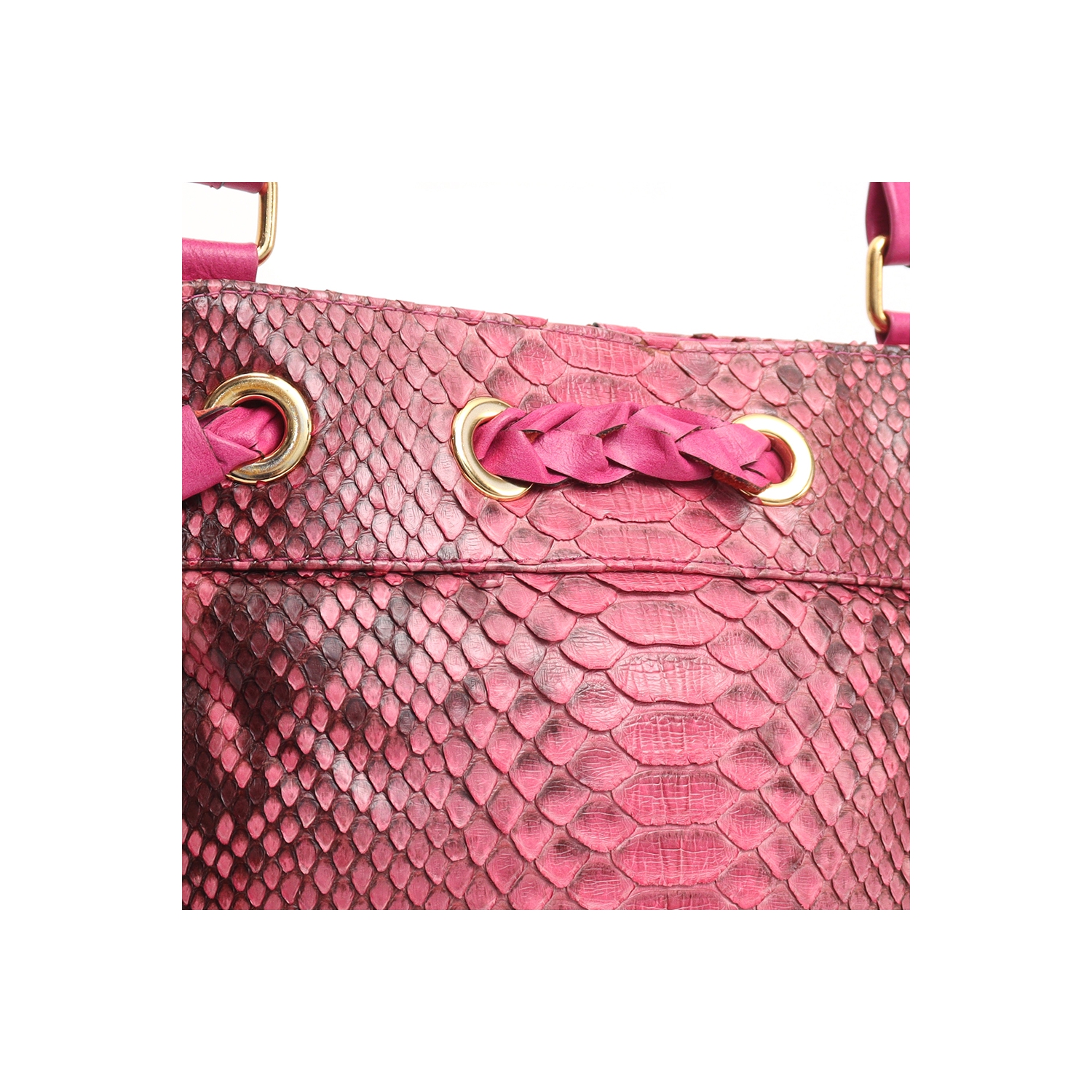 Bolsa em Couro de Cobra (Python reticulatus) Pink, vista 3